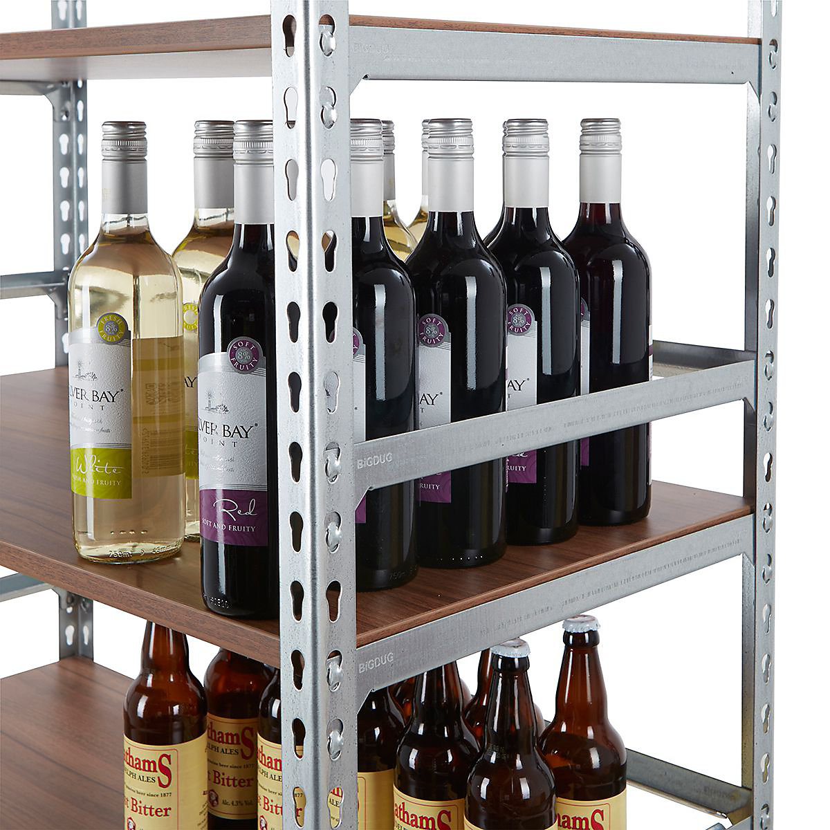 BiGDUG Silver & Walnut Display Shelving (Product illustration 13)-12
