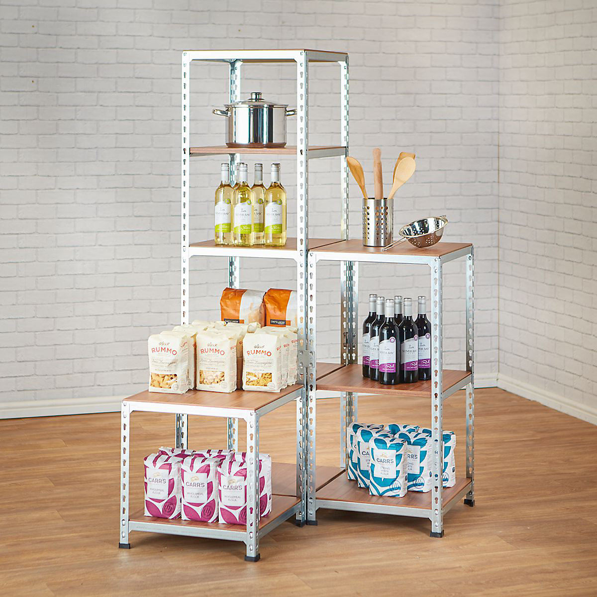 BiGDUG Silver & Walnut Display Shelving (Product illustration 20)-19