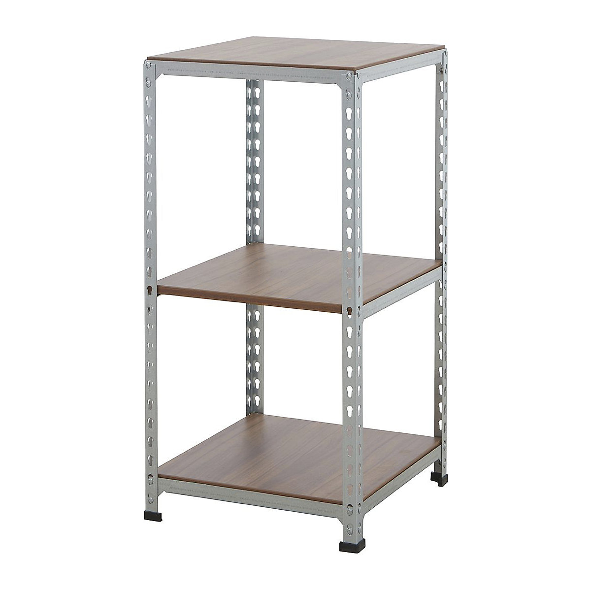 BiGDUG Silver & Walnut Display Shelving