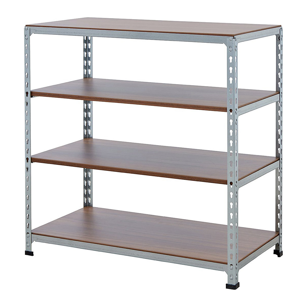 BiGDUG Silver & Walnut Display Shelving
