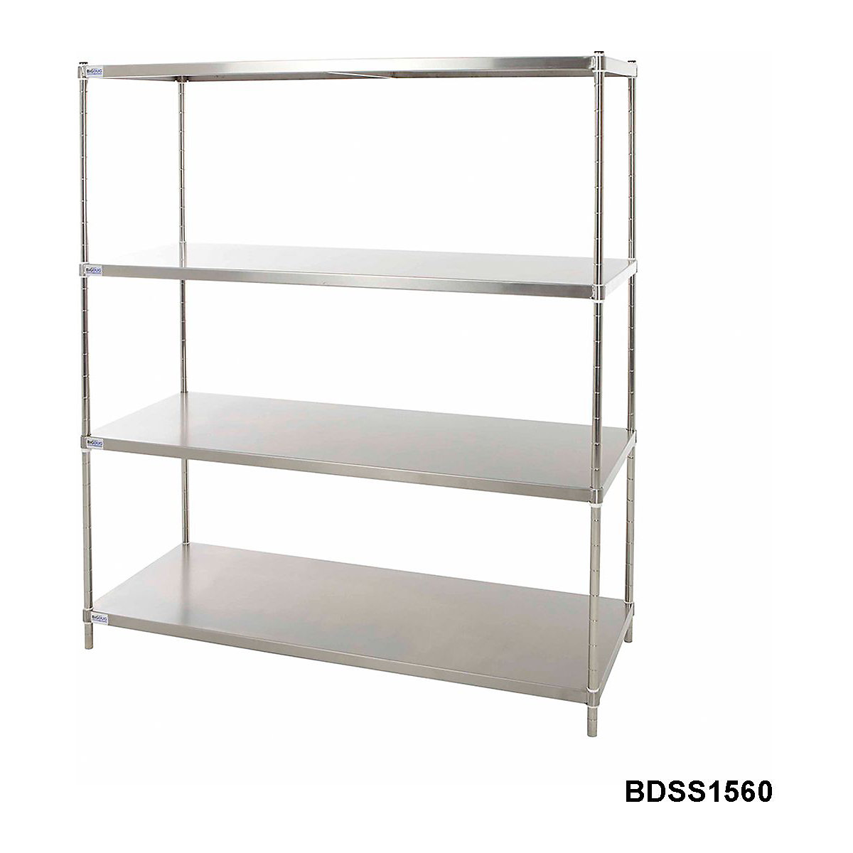 BiGDUG Stainless Steel Shelving with Solid Shelves (Product illustration 2)-1