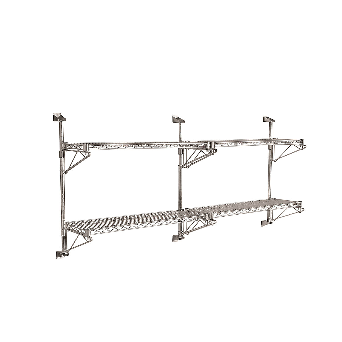 Eclipse Heavy-Duty Chrome Wire Shelving Unit 1625mm High