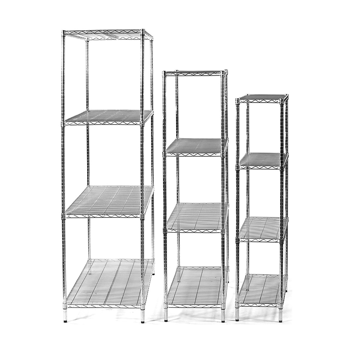 Eclipse Heavy-Duty Chrome Wire Shelving Unit (Product illustration 3)-2