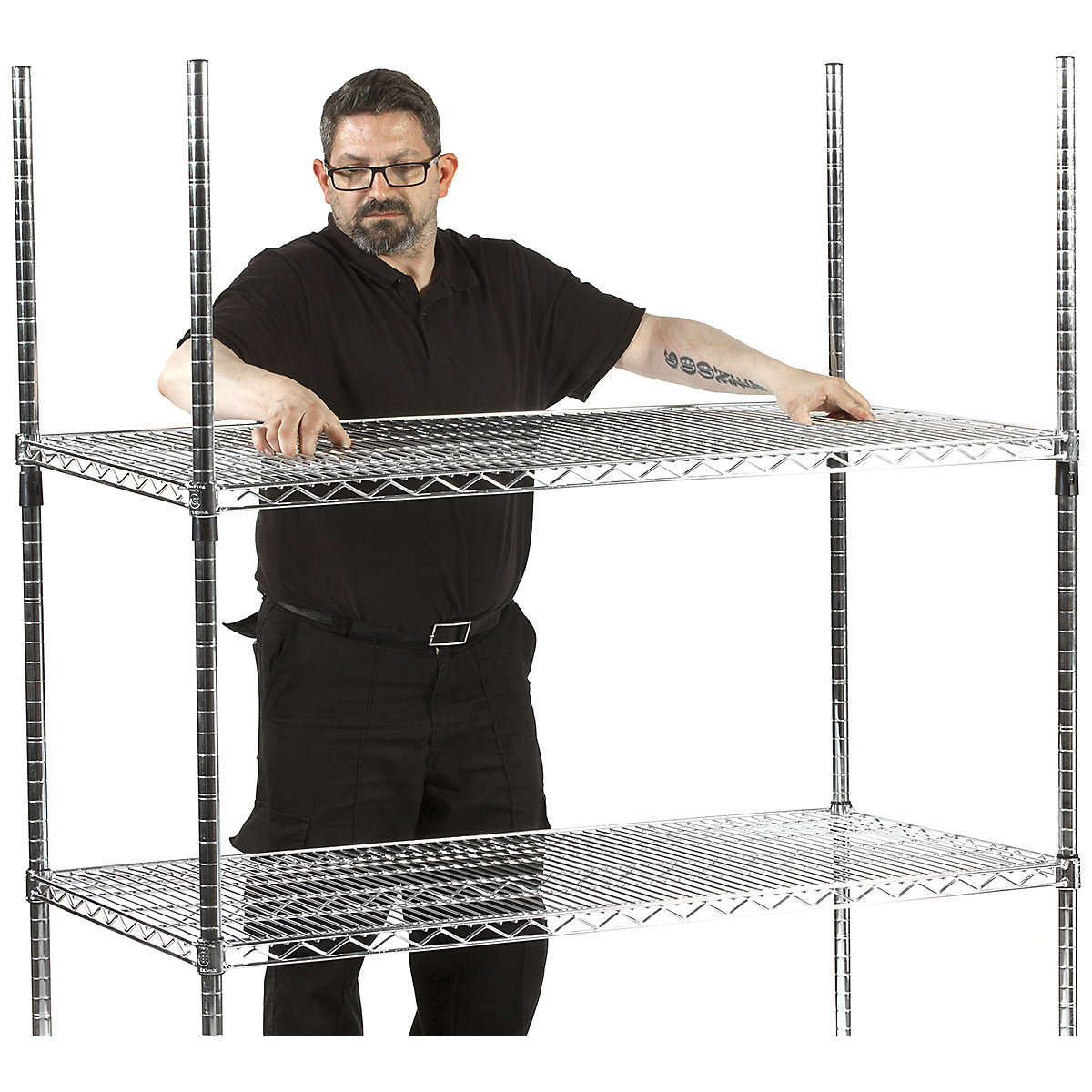 Eclipse Heavy-Duty Chrome Wire Shelving Unit (Product illustration 8)-7