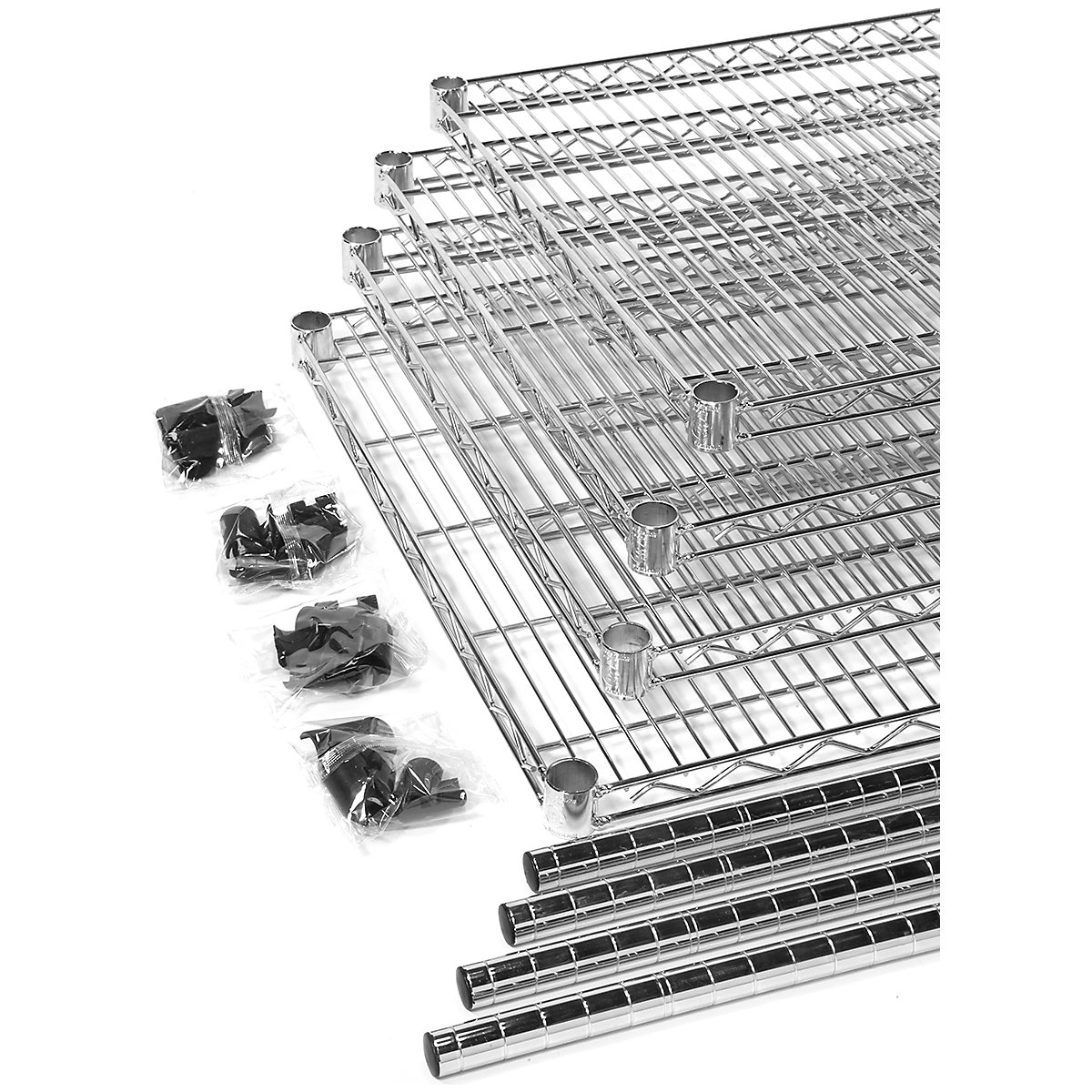 Eclipse Heavy-Duty Chrome Wire Shelving Unit (Product illustration 5)-4