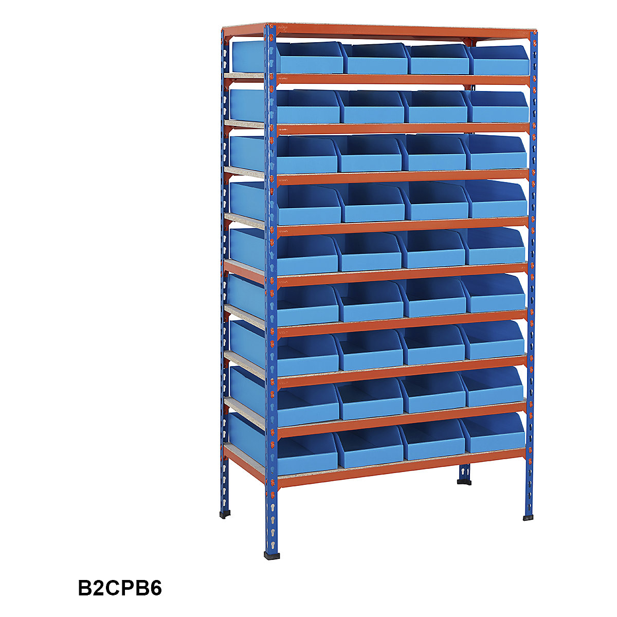 BiG200 Blue & Orange Shelving With Correx Plastic Bins Kits (Product illustration 8)-7