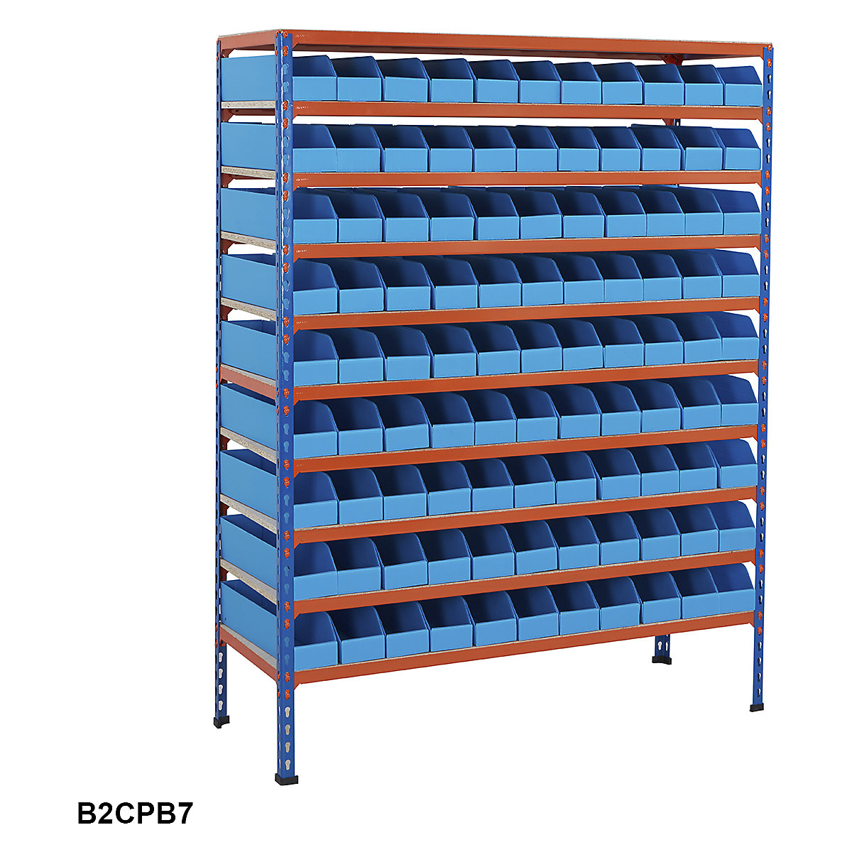 BiG200 Blue & Orange Shelving With Correx Plastic Bins Kits (Product illustration 9)-8