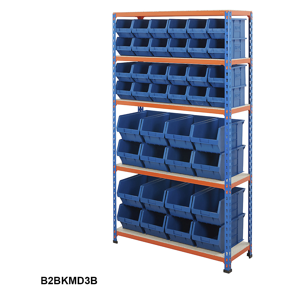 BiG200 Blue & Orange Shelving With Plastic Parts Bins Mega Deal (Product illustration 7)-6