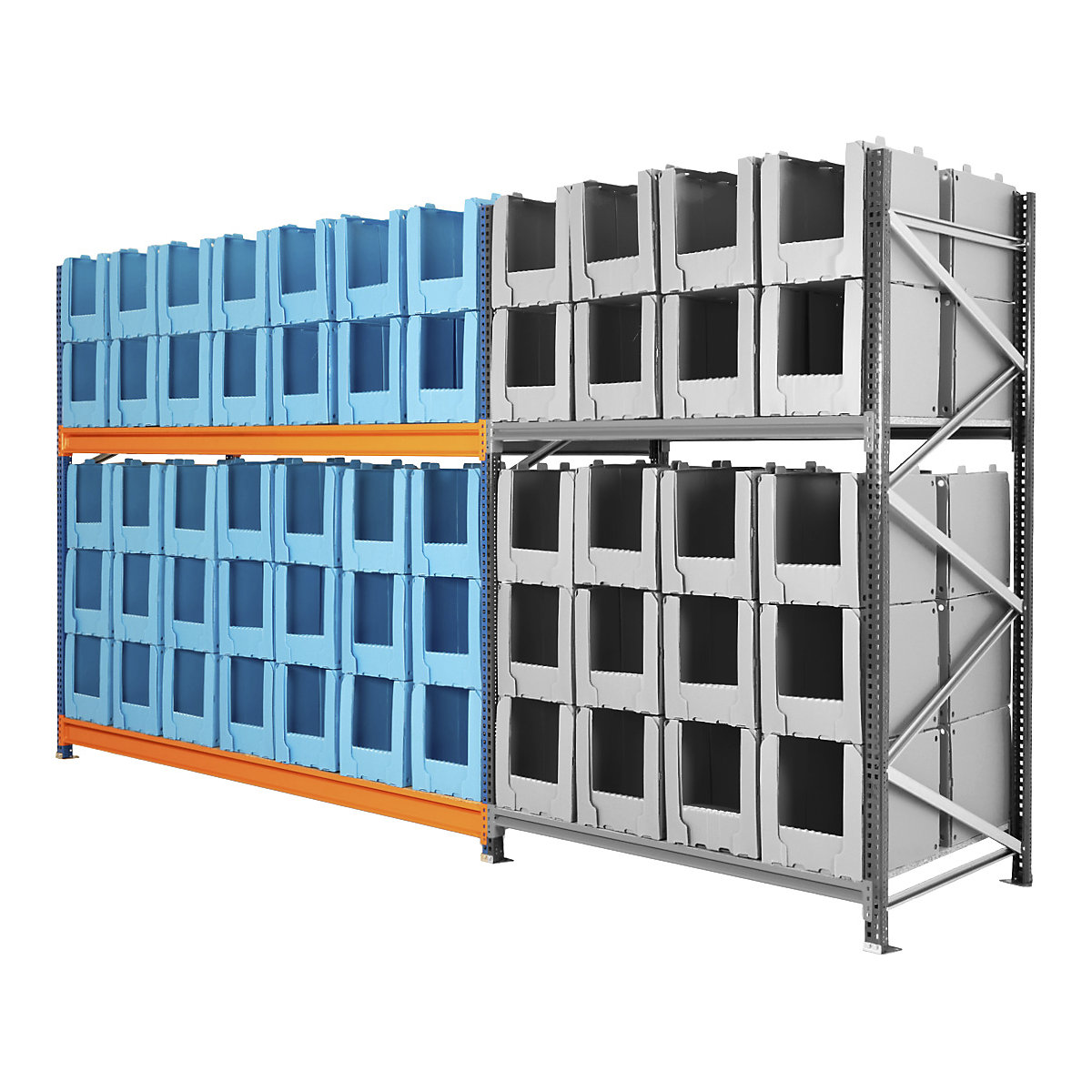 BiGDUG Longspan Shelving With Correx Euro Stacking Pick Bins