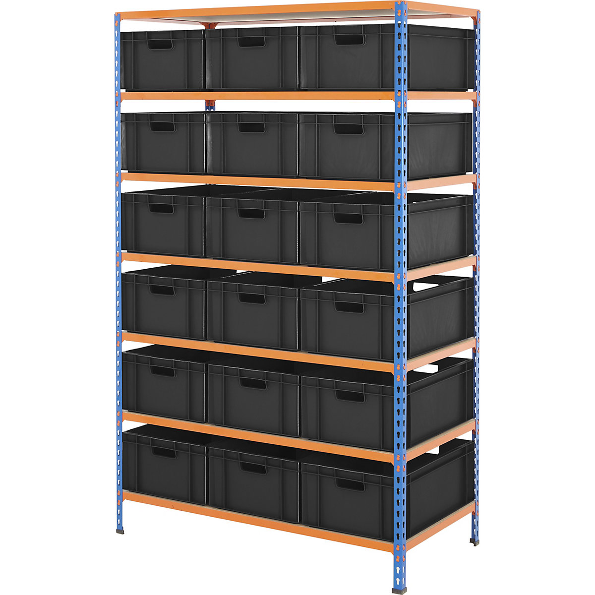 BiG340 Shelving Kit With Recycled Euro Boxes