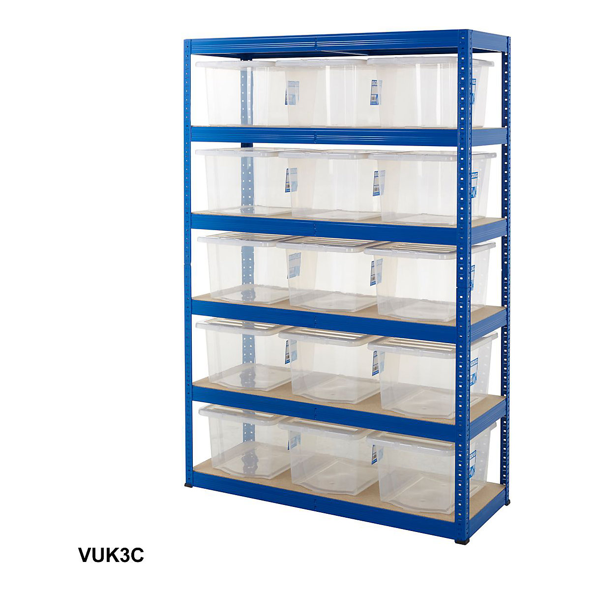 BiGDUG Essentials Shelving with 31 Litre Wham Economy Plastic Boxes Kit (Product illustration 5)-4