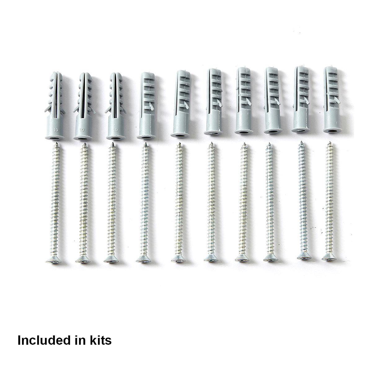 Twin Slot White Wall Mounted Shelving Kits With White Melamine Shelves (Product illustration 8)-7