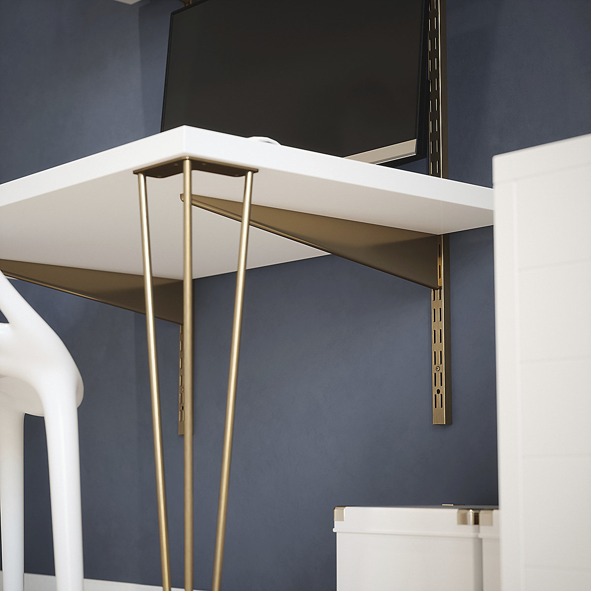 Wall Mounted Shelving Kit & Desk (Product illustration 4)-3