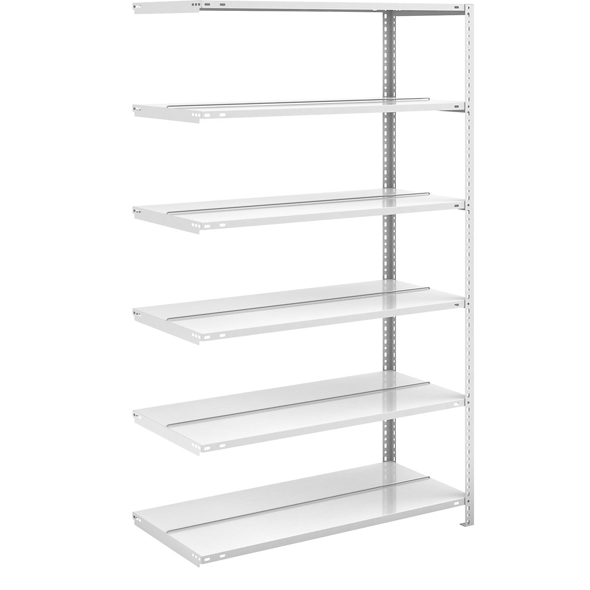 Bolt-together archive shelving, light grey RAL 7035 – hofe, shelf height 1850 mm, double sided, extension shelf, width x depth 1000 x 600 mm-4