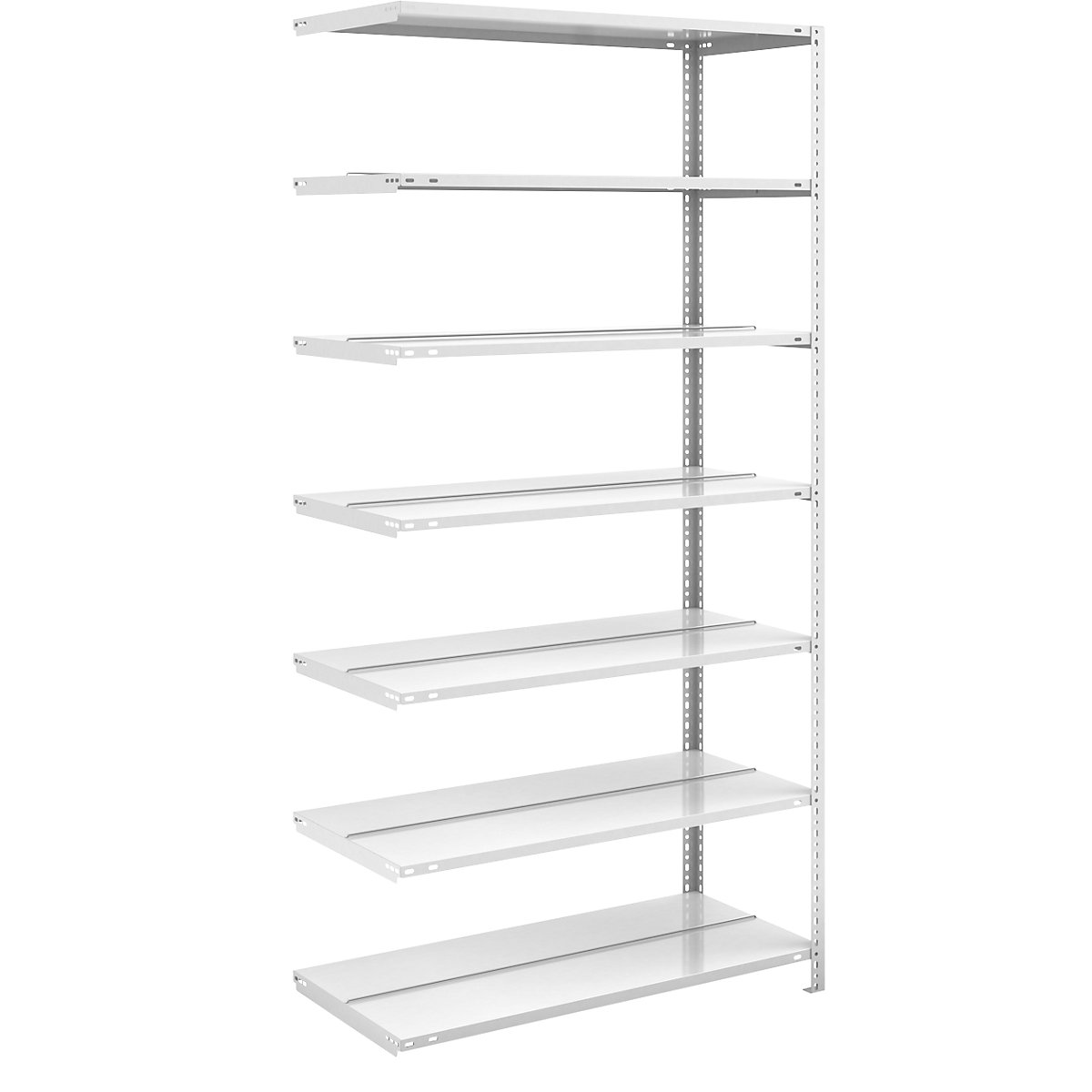 Bolt-together archive shelving, light grey RAL 7035 – hofe, shelf height 2200 mm, double sided, extension shelf, width x depth 1000 x 600 mm-7