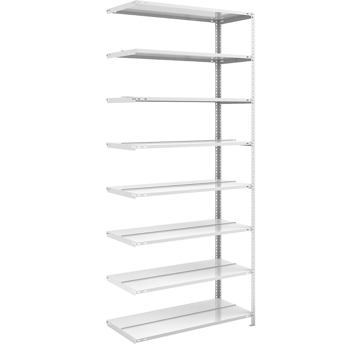 Bolt-together archive shelving, light grey RAL 7035 – hofe, shelf height 2550 mm, double sided, extension shelf, width x depth 1000 x 600 mm-6