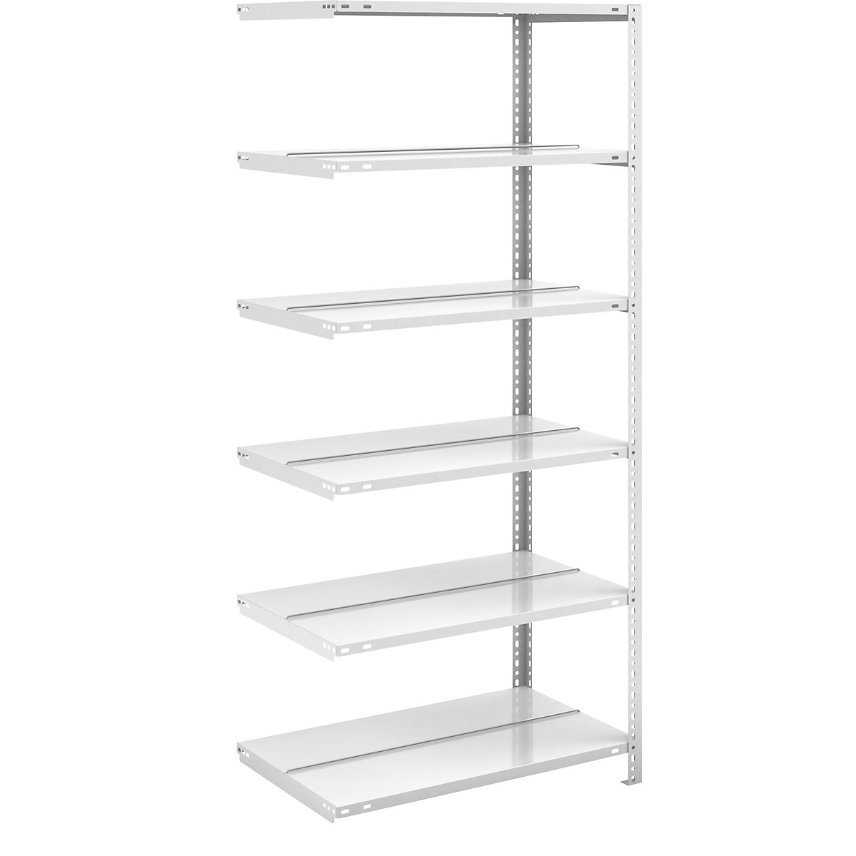 Bolt-together archive shelving, light grey RAL 7035 – hofe, shelf height 1850 mm, double sided, extension shelf, width x depth 750 x 600 mm-7