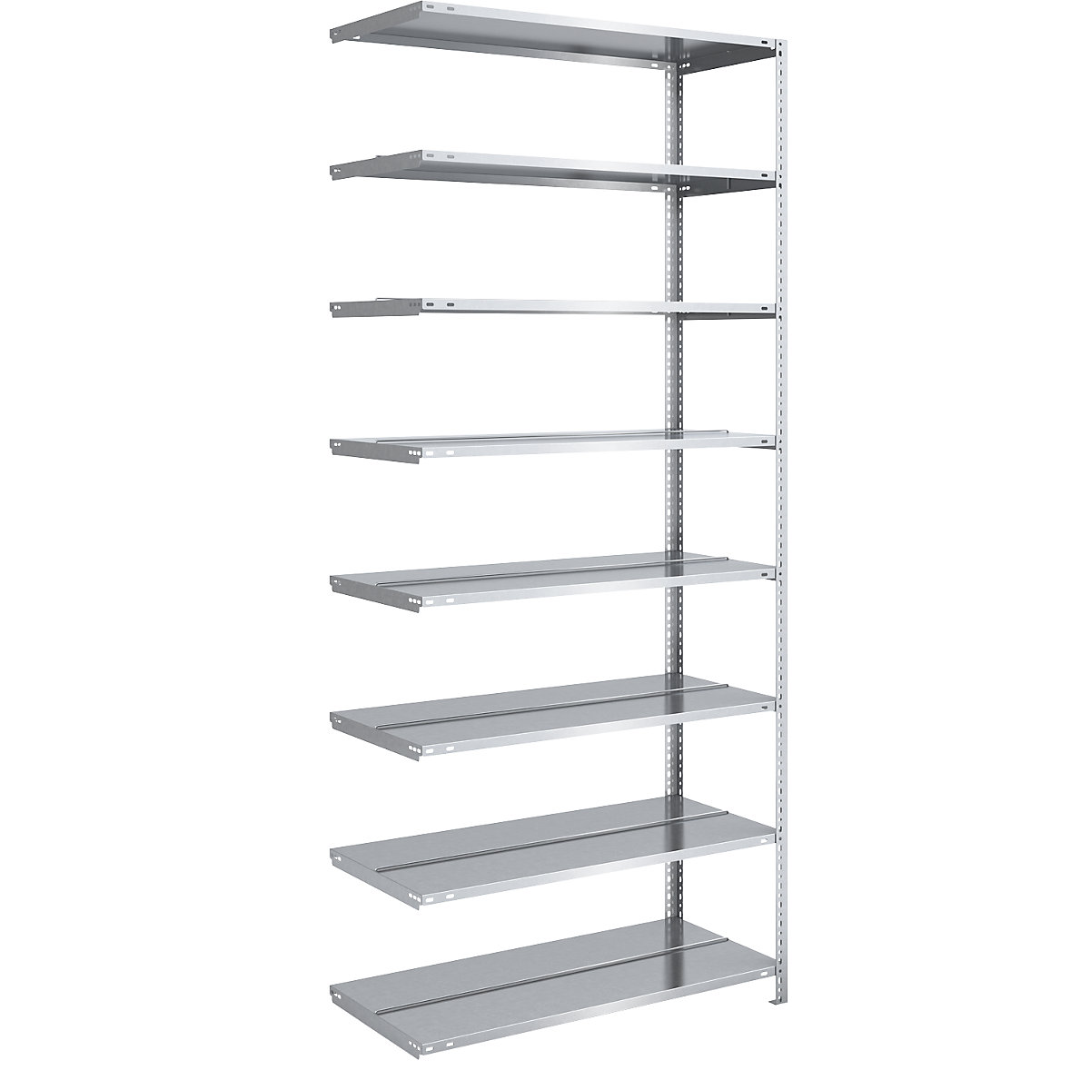 Bolt-together archive shelving, zinc plated – hofe, shelf height 2550 mm, double sided, extension shelf, width X depth 1000 x 600 mm-5