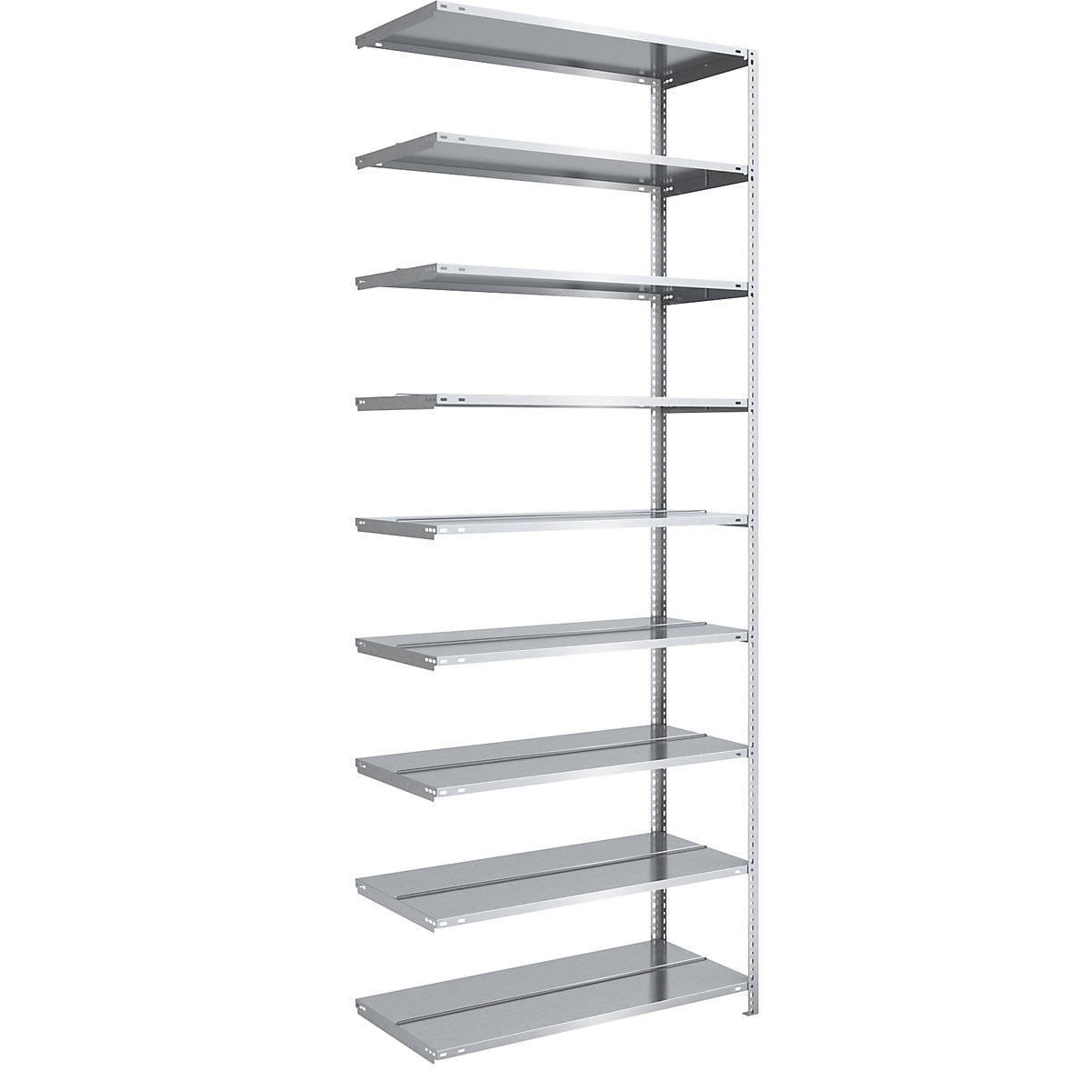 Bolt-together archive shelving, zinc plated – hofe, shelf height 2900 mm, double sided, extension shelf, width x depth 1000 x 600 mm-4