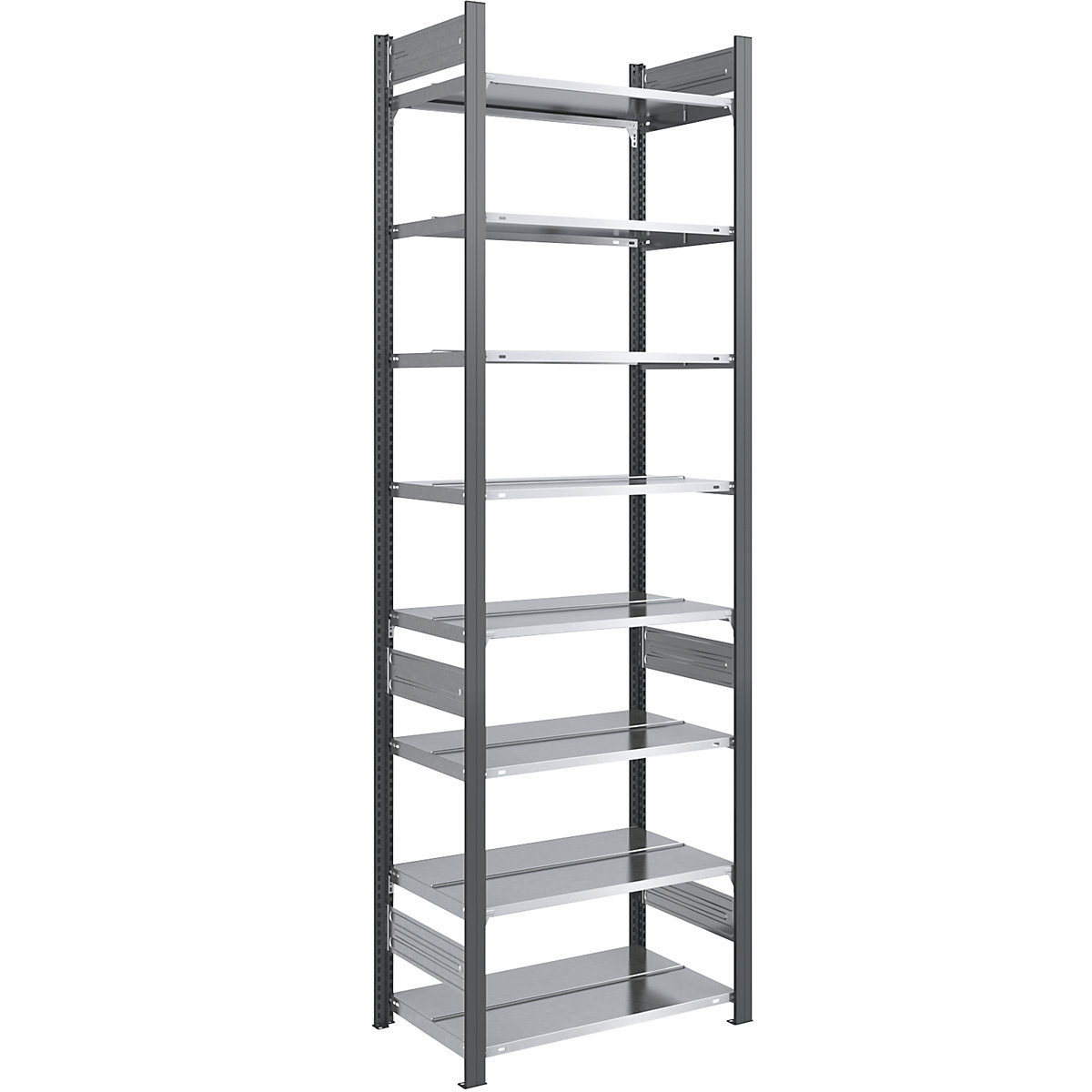 Boltless Archive Shelving Double Sided, Narrow Width Shelving Units