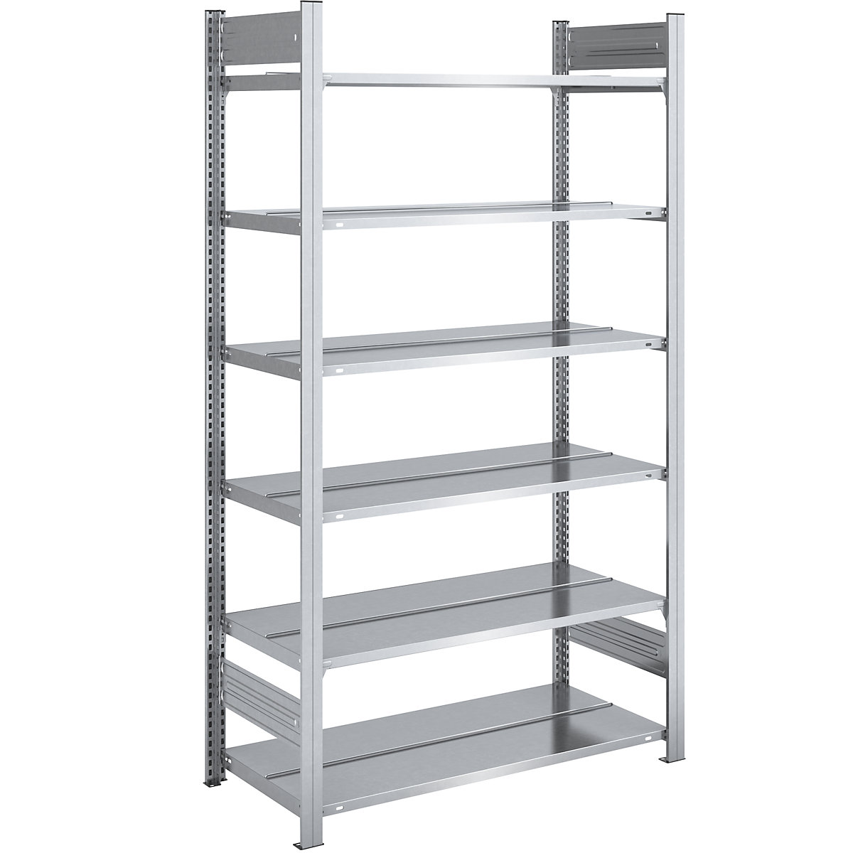 Boltless filing shelf unit, zinc plated – hofe, shelf height 2000 mm, double sided, standard shelf unit, WxD 1000 x 600 mm-5