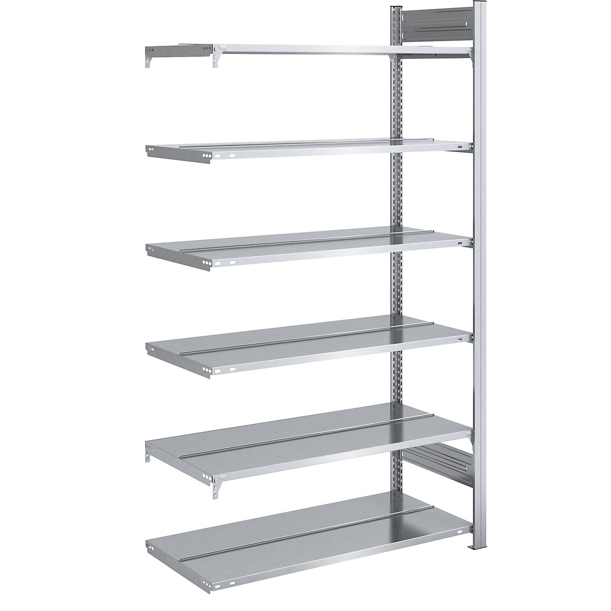 Boltless filing shelf unit, zinc plated – hofe, shelf height 2000 mm, double sided, extension shelf unit, WxD 1000 x 600 mm-7