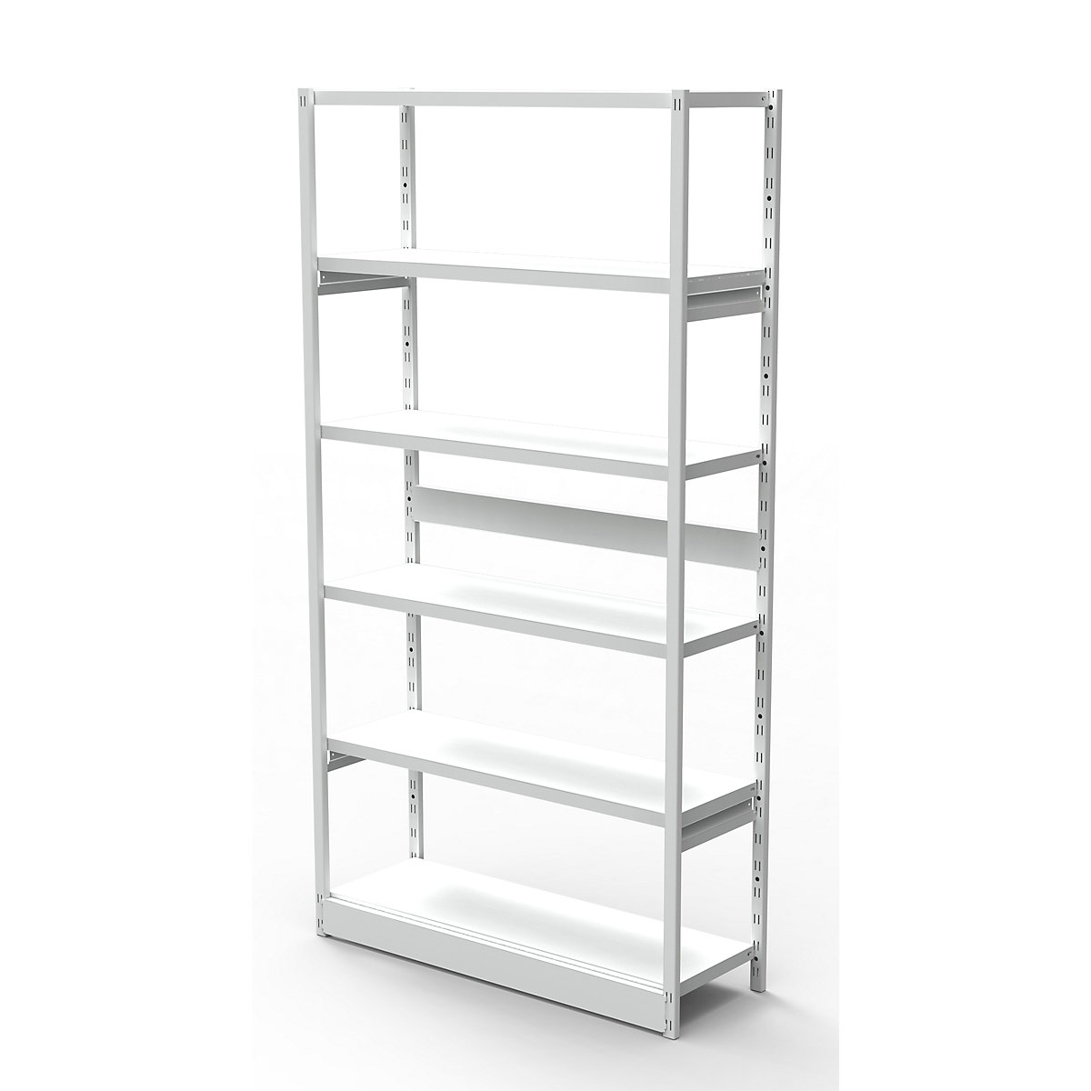 Boltless office shelving unit, without rear wall, shelf unit height 1900 mm, basic shelf unit, width x depth 760x300 mm-3