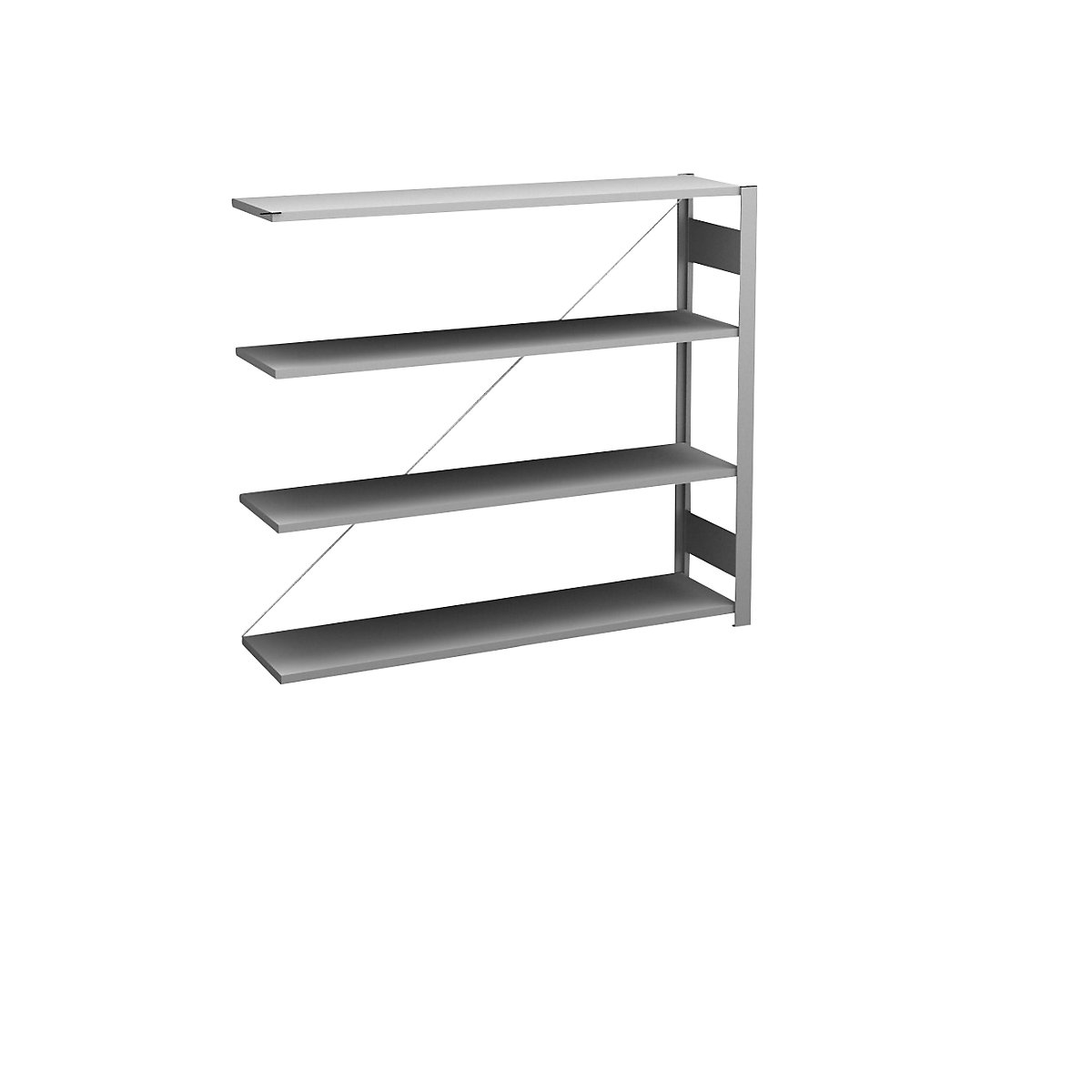 Zinc plated sideboard shelving unit – hofe, height 1200 mm, 4 shelves, extension shelf unit, shelf depth 400 mm, max. shelf load 140 kg-10