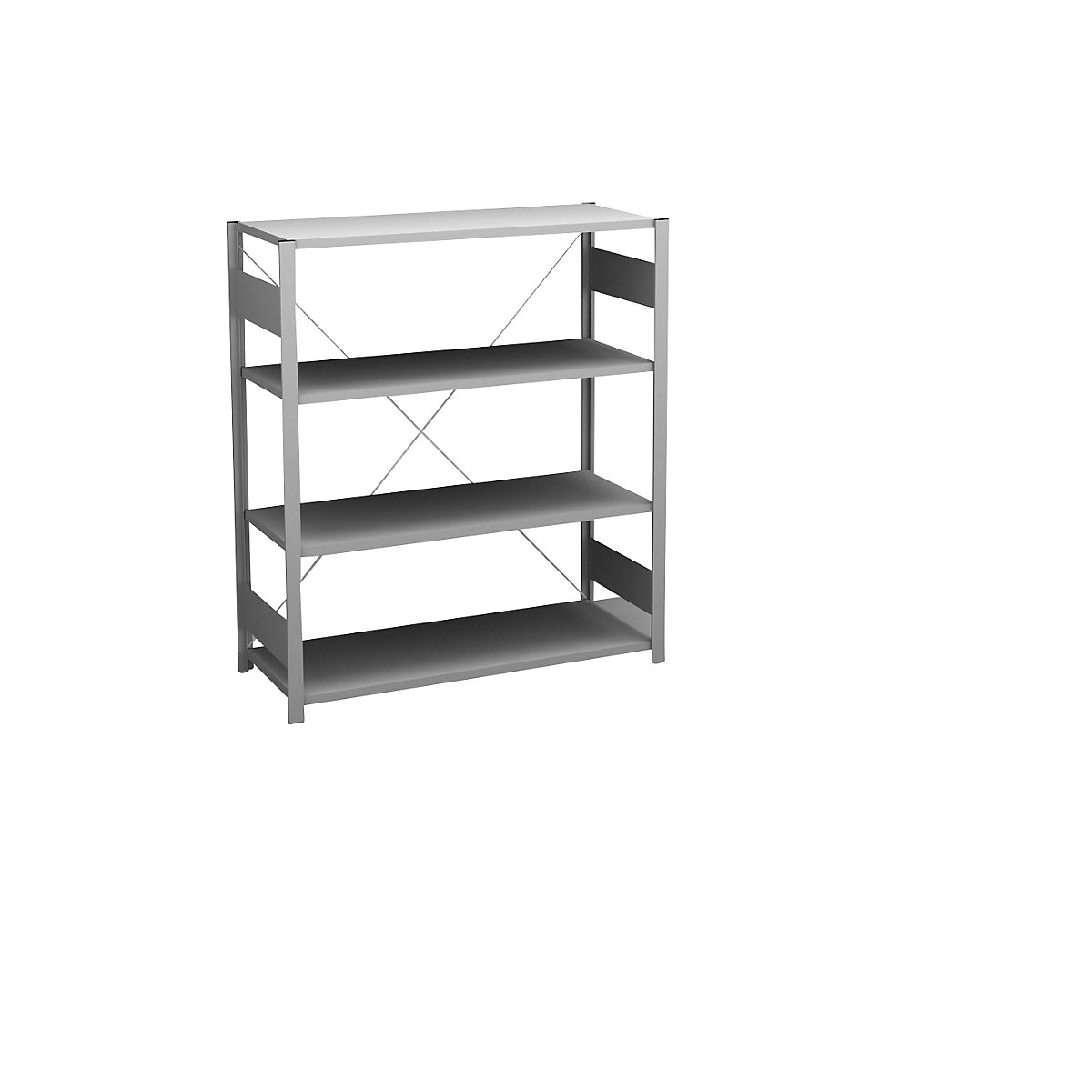 Zinc plated sideboard shelving unit – hofe, height 1200 mm, 4 shelves, standard shelf unit, shelf depth 400 mm, max. shelf load 145 kg-3