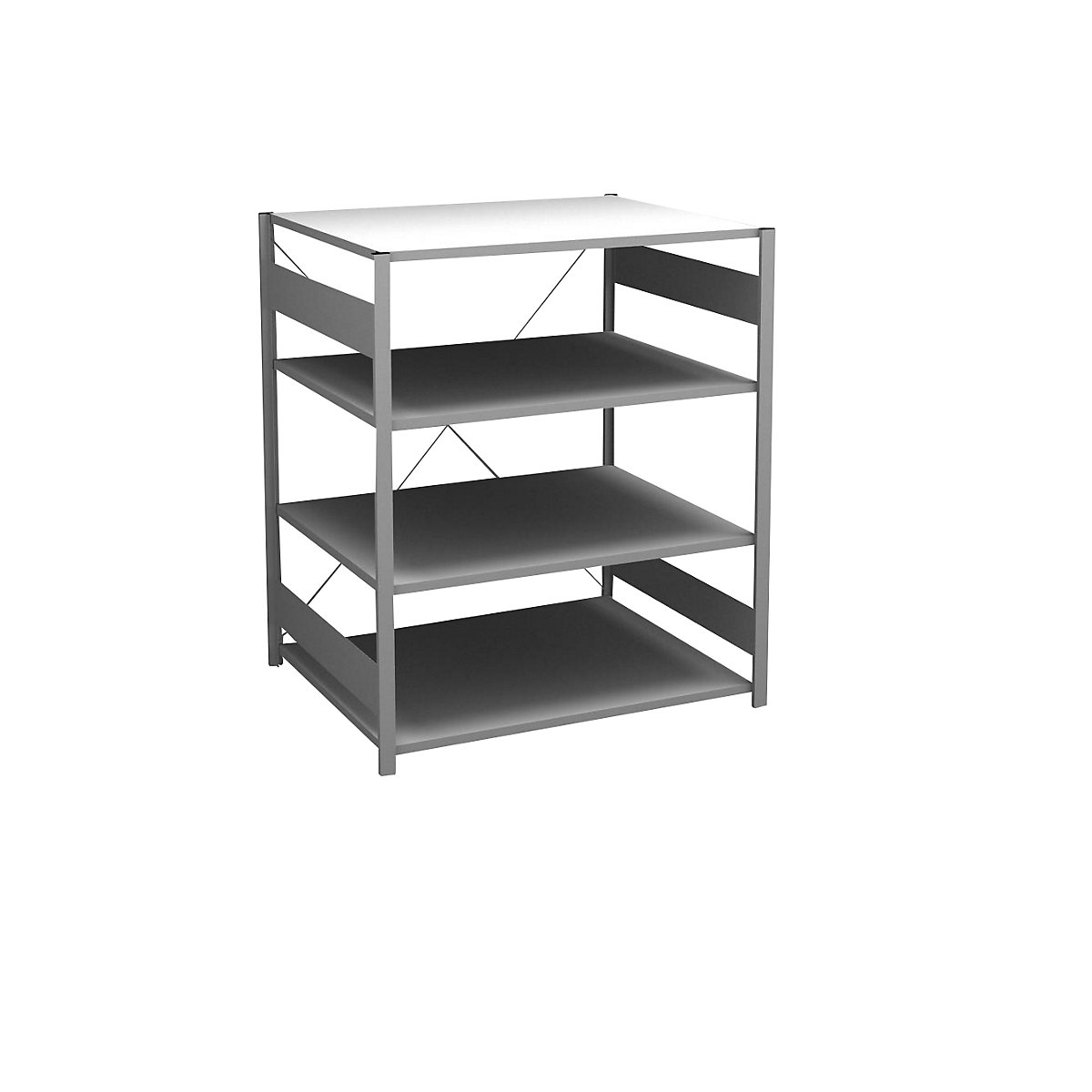 Zinc plated sideboard shelving unit – hofe, height 1200 mm, 4 shelves, standard shelf unit, shelf depth 800 mm, max. shelf load 130 kg-10