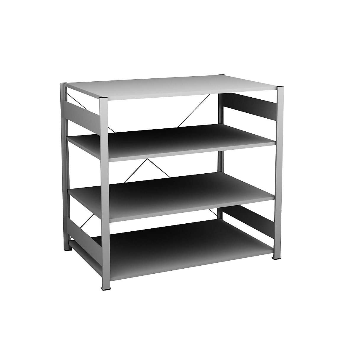 Zinc plated sideboard shelving unit – hofe, height 1200 mm, 4 shelves, standard shelf unit, shelf depth 800 mm, max. shelf load 190 kg-9