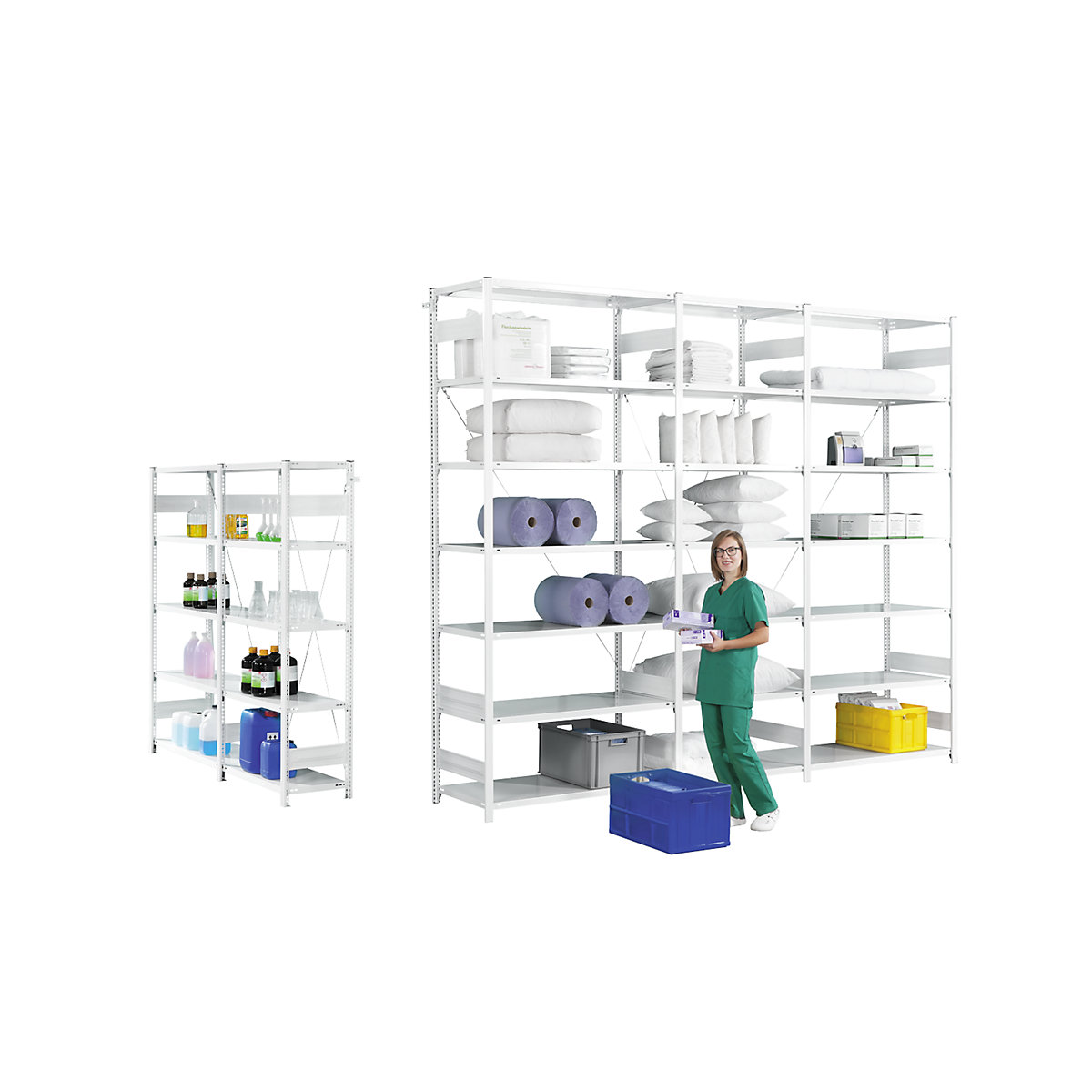 AntiBak® boltless shelving unit, anti-bacterial – eurokraft pro (Product illustration 10)-9