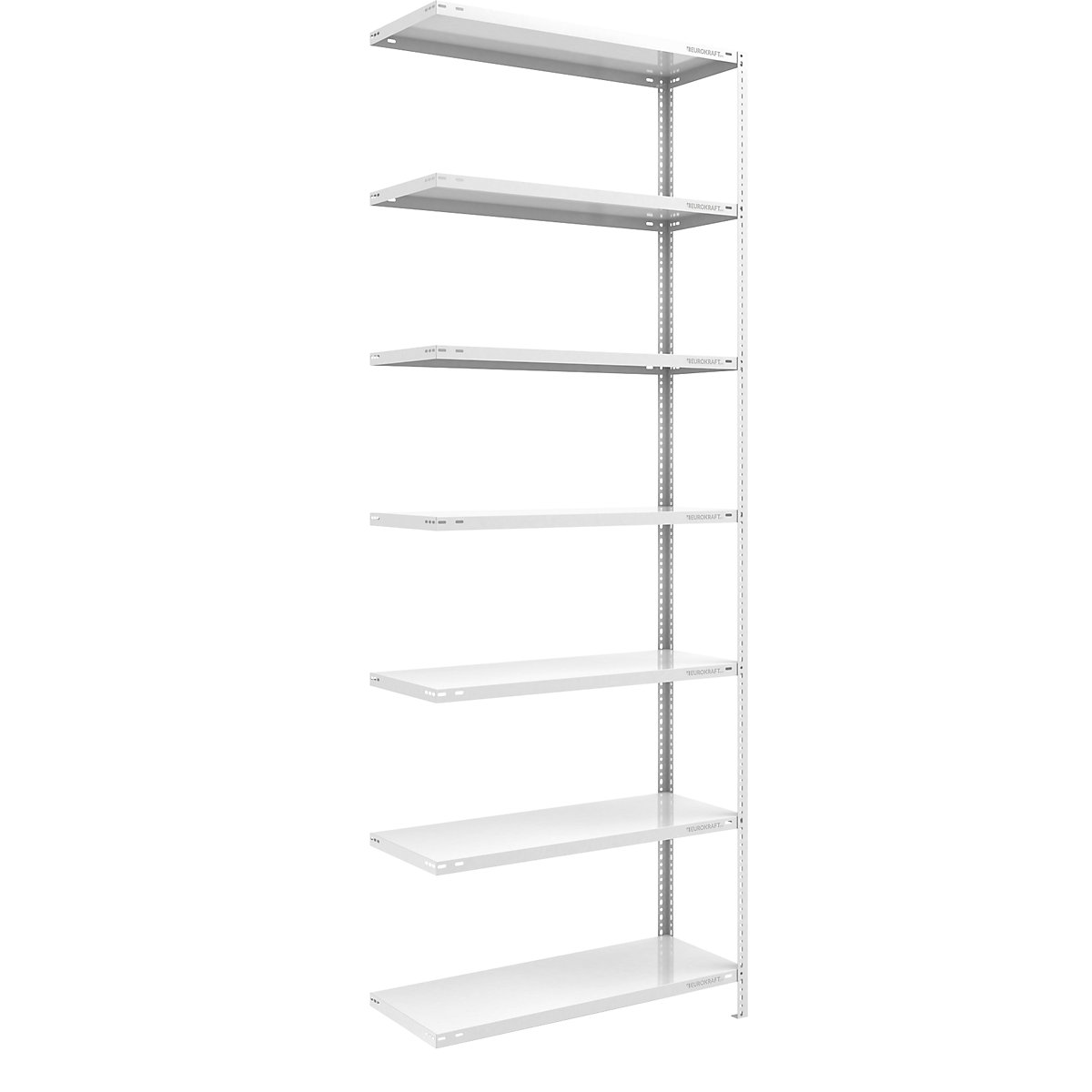 Bolt-together shelf unit, light duty, plastic coated – eurokraft pro, shelf unit height 3000 mm, shelf width 1000 mm, depth 500 mm, extension shelf unit-4