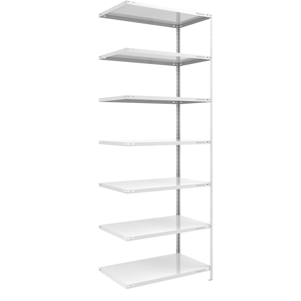 Bolt-together shelf unit, light duty, plastic coated – eurokraft pro, shelf unit height 3000 mm, shelf width 1000 mm, depth 800 mm, extension shelf unit-6