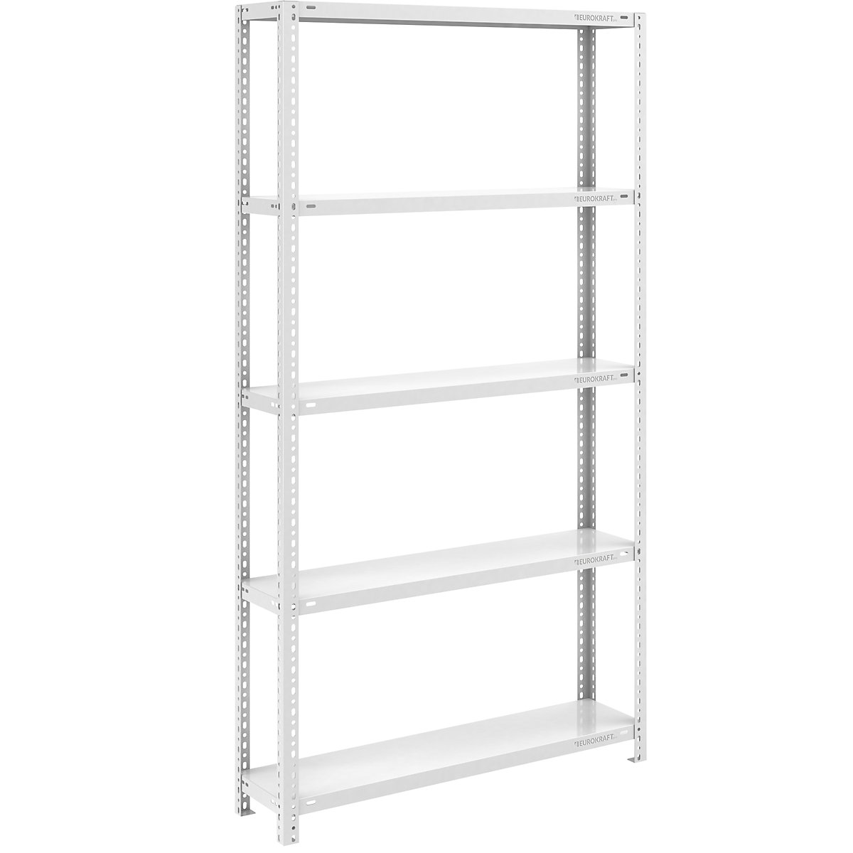 Bolt-together shelf unit, light duty, plastic coated – eurokraft pro, shelf unit height 2000 mm, shelf width 1000 mm, depth 300 mm, standard shelf unit-7