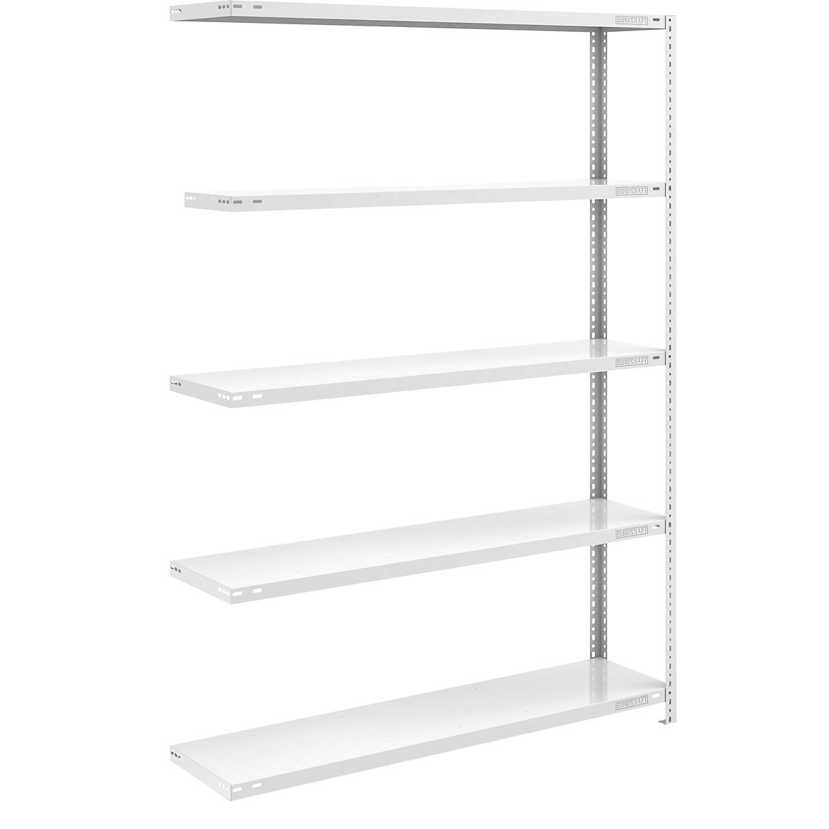 Bolt-together shelf unit, light duty, plastic coated – eurokraft pro, shelf unit height 2000 mm, shelf width 1300 mm, depth 400 mm, extension shelf unit-10
