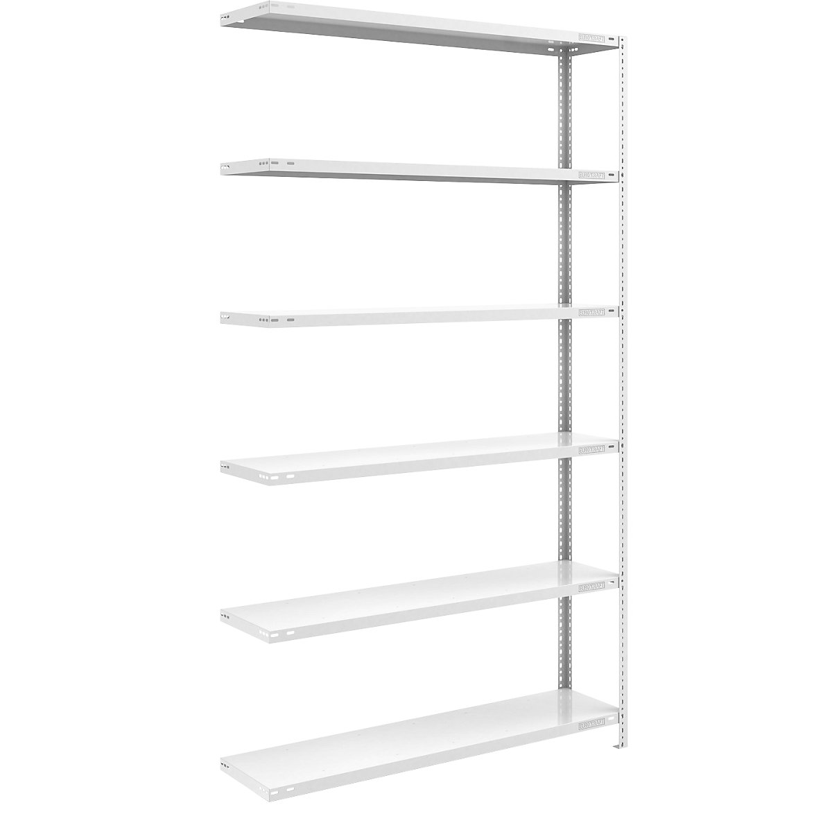 Bolt-together shelf unit, light duty, plastic coated – eurokraft pro, shelf unit height 2500 mm, shelf width 1300 mm, depth 400 mm, extension shelf unit-10