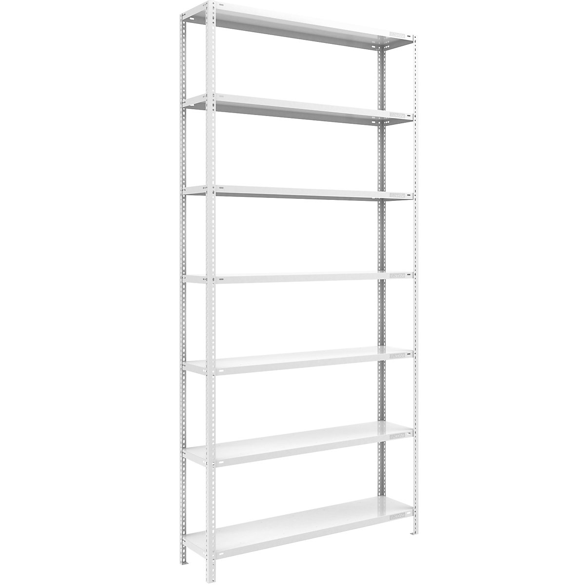 Bolt-together shelf unit, light duty, plastic coated – eurokraft pro, shelf unit height 3000 mm, shelf width 1300 mm, depth 400 mm, standard shelf unit-11