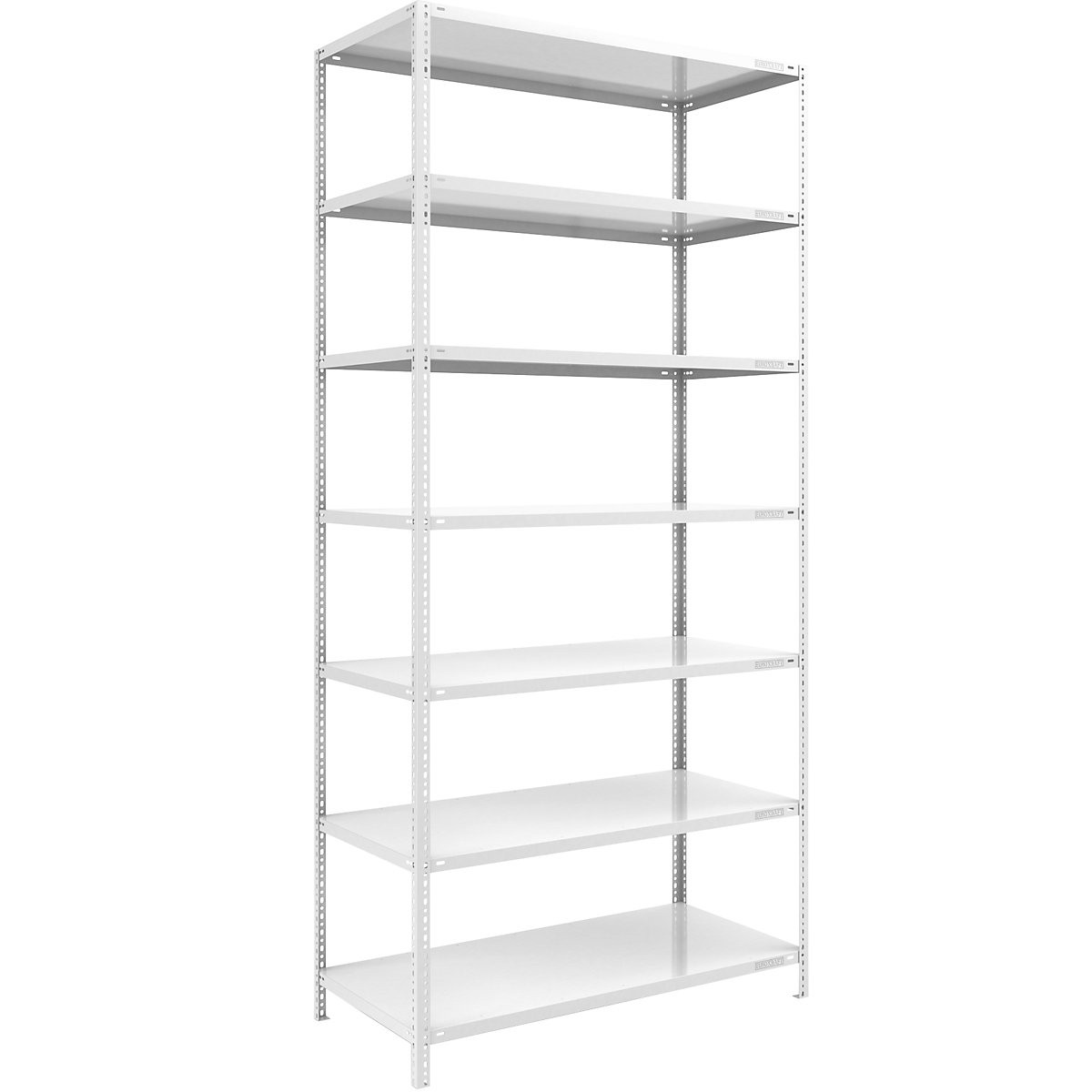 Bolt-together shelf unit, light duty, plastic coated – eurokraft pro, shelf unit height 3000 mm, shelf width 1300 mm, depth 800 mm, standard shelf unit-12