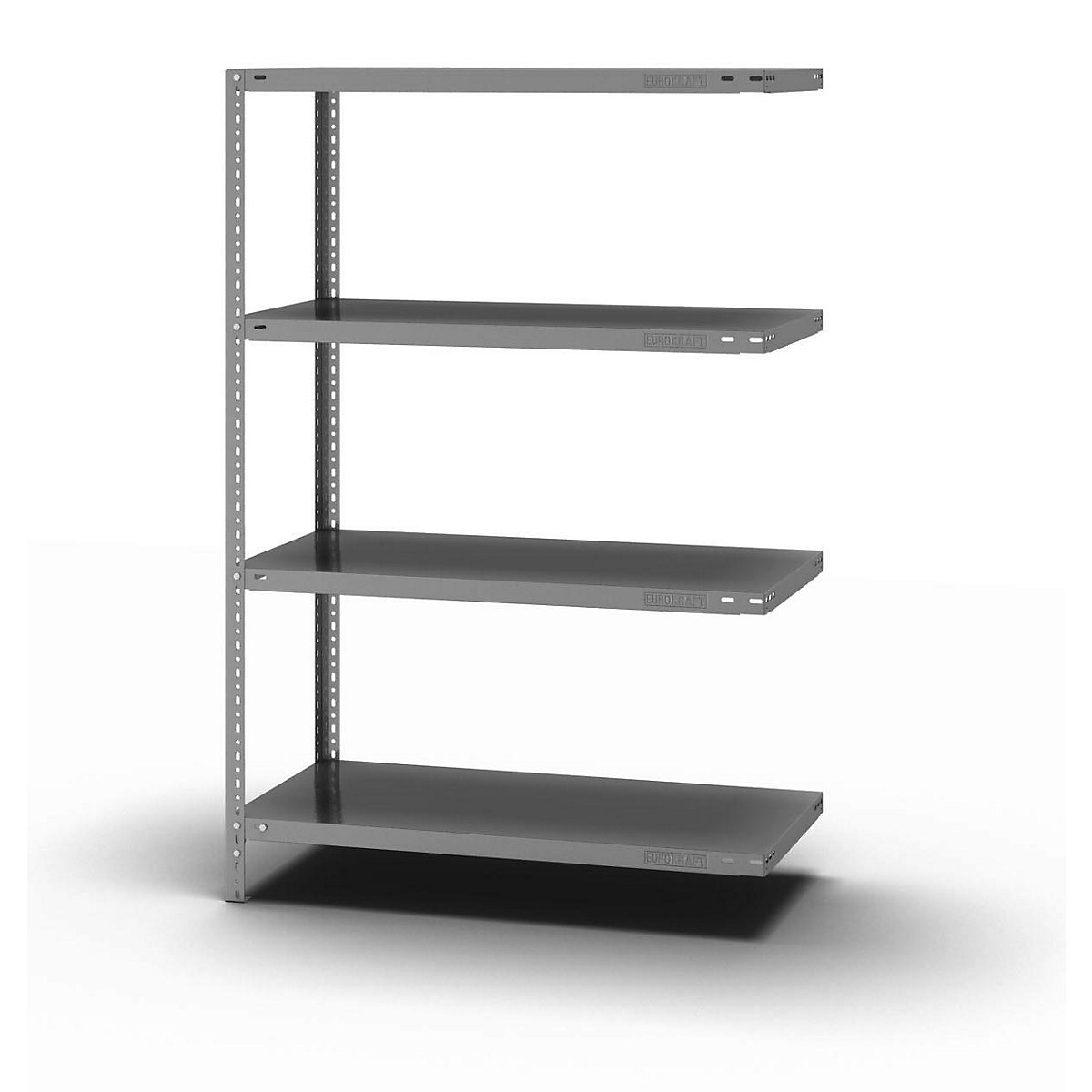 Bolt-together shelf unit, light duty, zinc plated – eurokraft pro, shelf unit height 1500 mm, shelf width 1000 mm, depth 500 mm, extension shelf unit-5