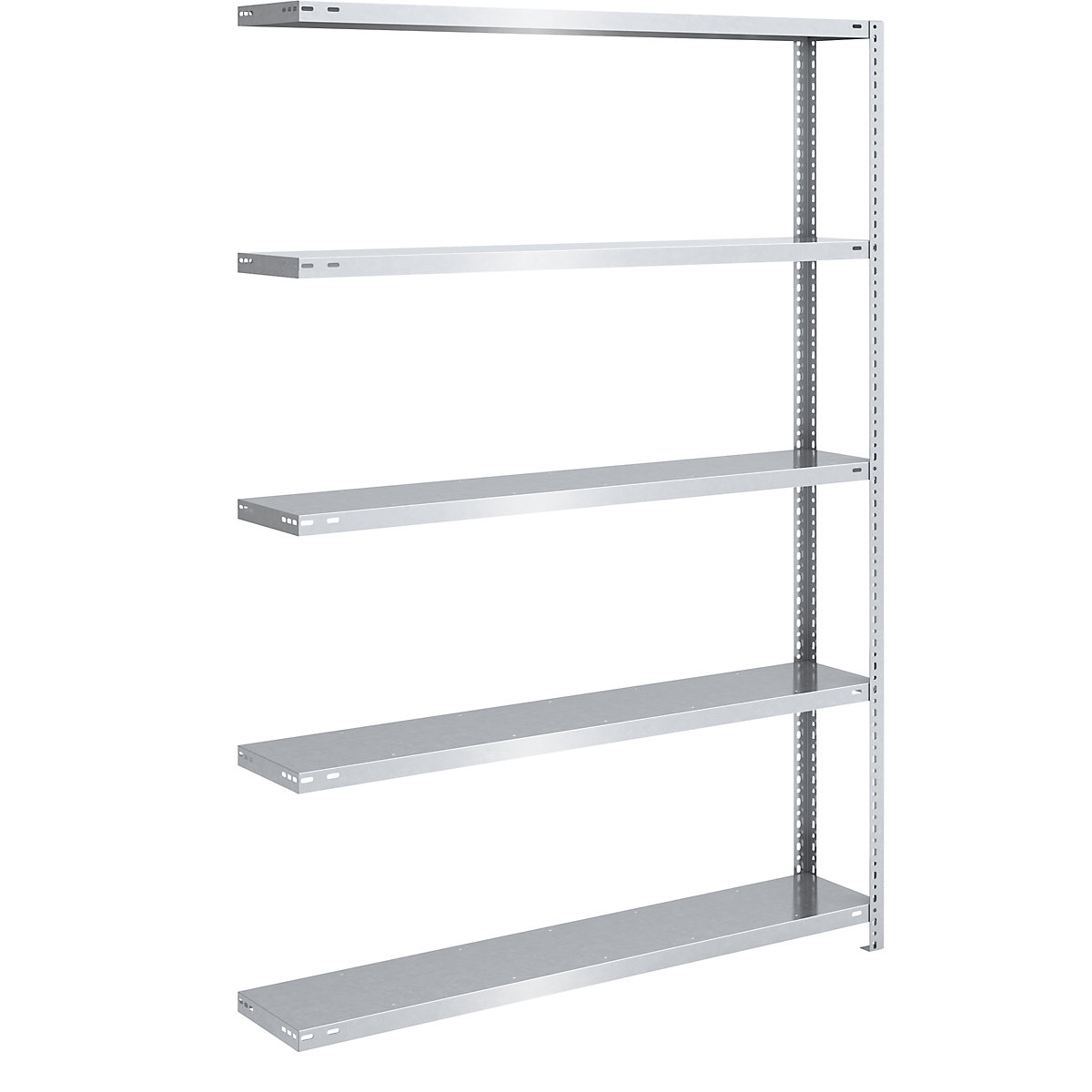 Bolt-together shelf unit, light duty, zinc plated - eurokraft pro
