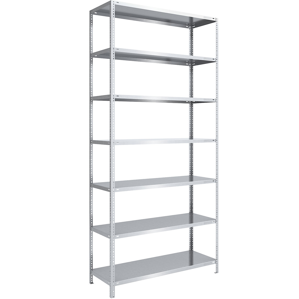 Bolt-together shelf unit, light duty, zinc plated – eurokraft pro, shelf unit height 3000 mm, shelf width 1300 mm, depth 600 mm, standard shelf unit-12