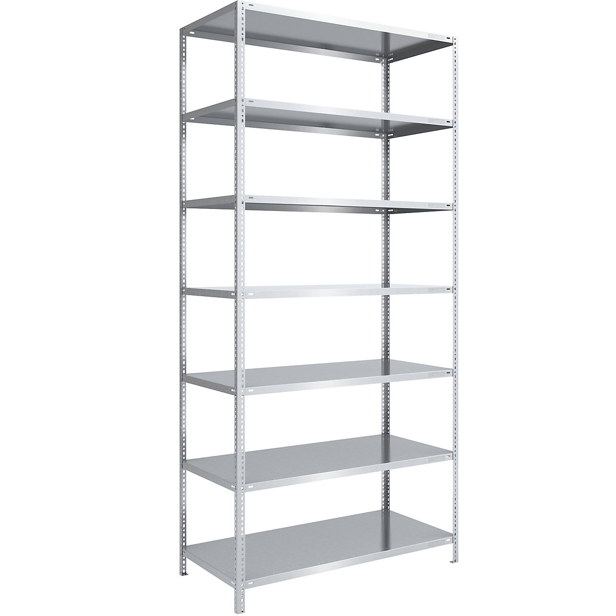 Bolt-together shelf unit, light duty, zinc plated – eurokraft pro, shelf unit height 3000 mm, shelf width 1300 mm, depth 800 mm, standard shelf unit-10