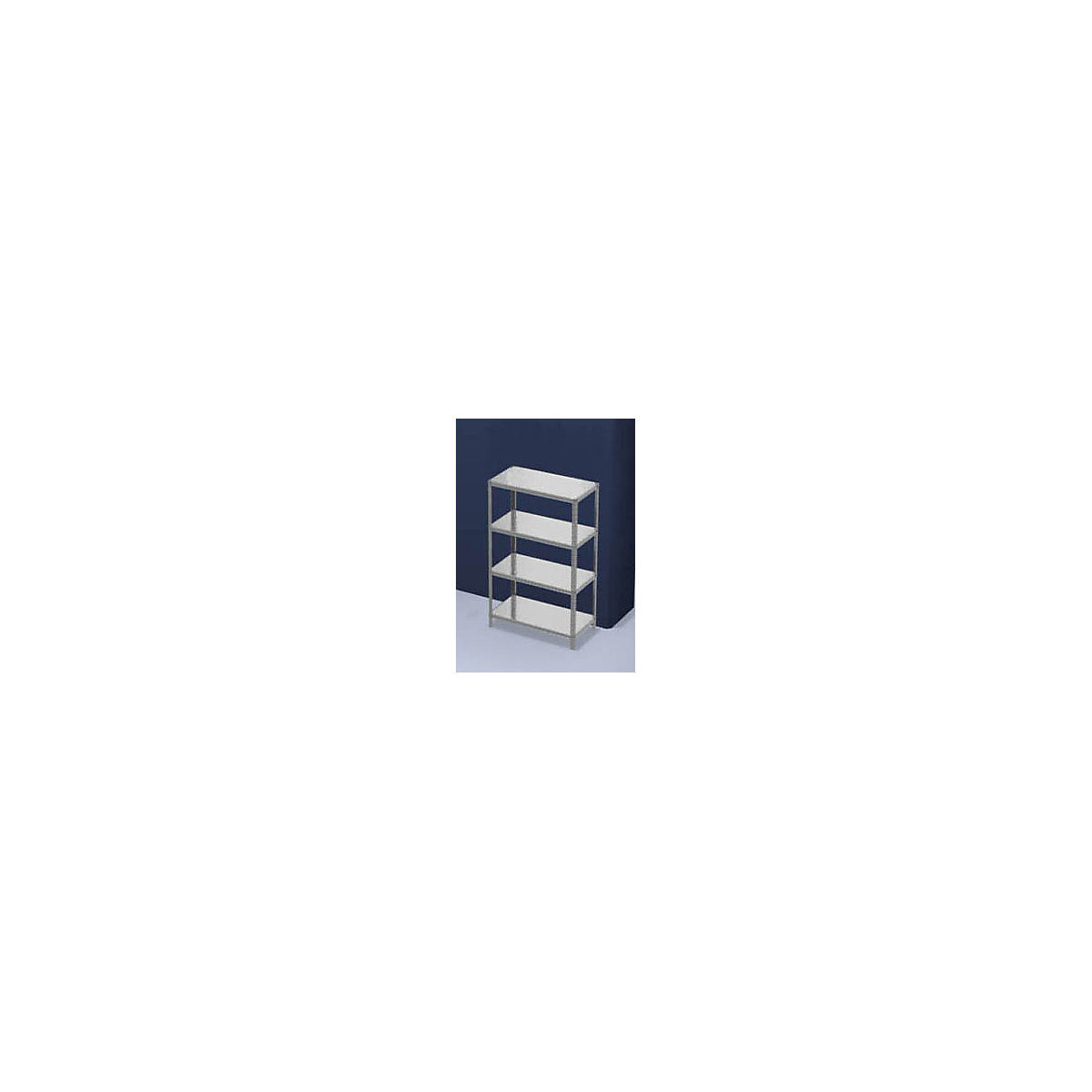 Bolt-together shelf unit, light duty, zinc plated – eurokraft pro, shelf unit height 1500 mm, shelf width 1000 mm, depth 500 mm, standard shelf unit-12