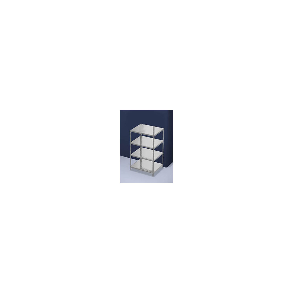 Bolt-together shelf unit, light duty, zinc plated – eurokraft pro, shelf unit height 1500 mm, shelf width 1000 mm, depth 800 mm, standard shelf unit-8