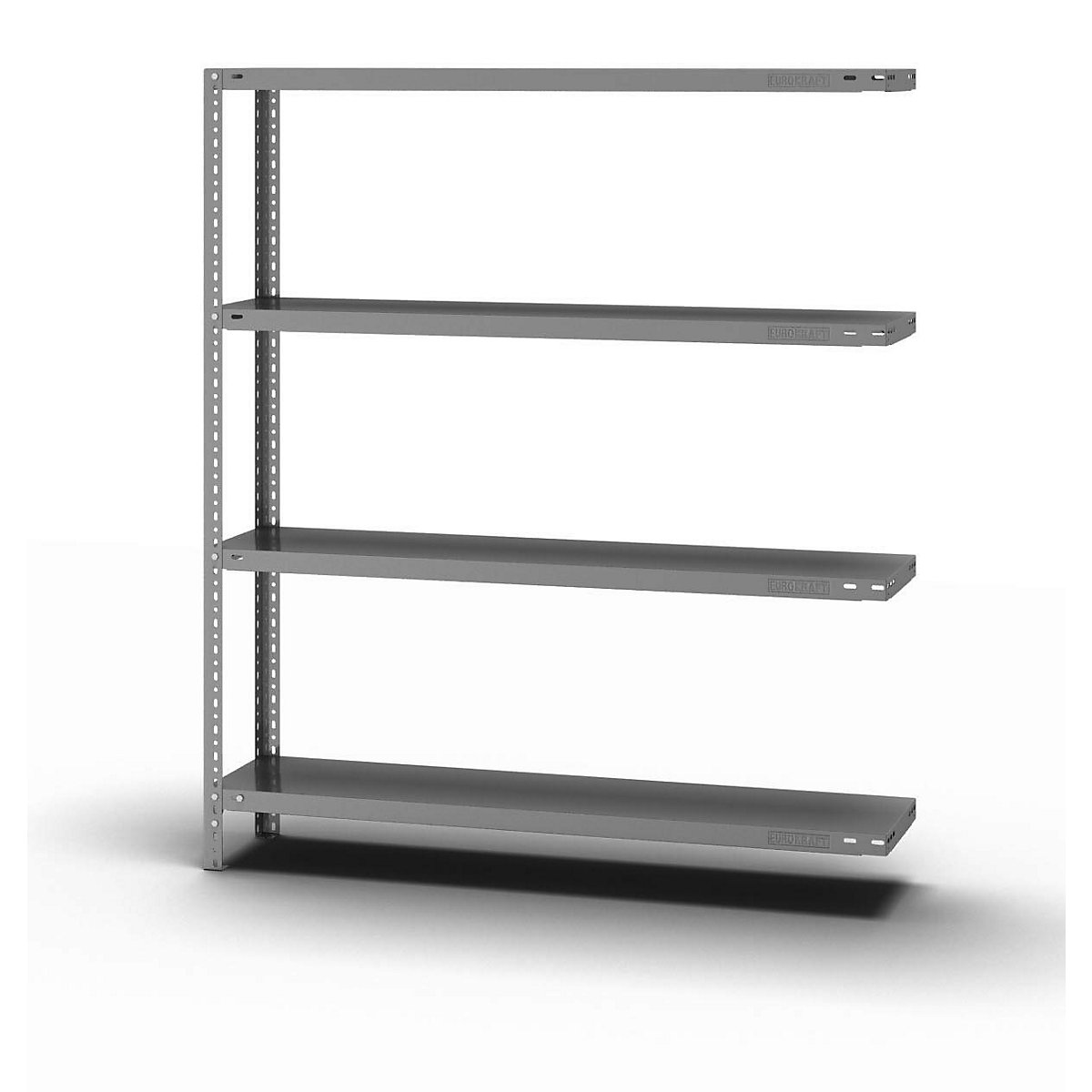 Bolt-together storage shelving, zinc plated, medium duty – eurokraft pro, shelf unit height 1500 mm, shelf width 1300 mm, depth 300 mm, extension shelf unit-14