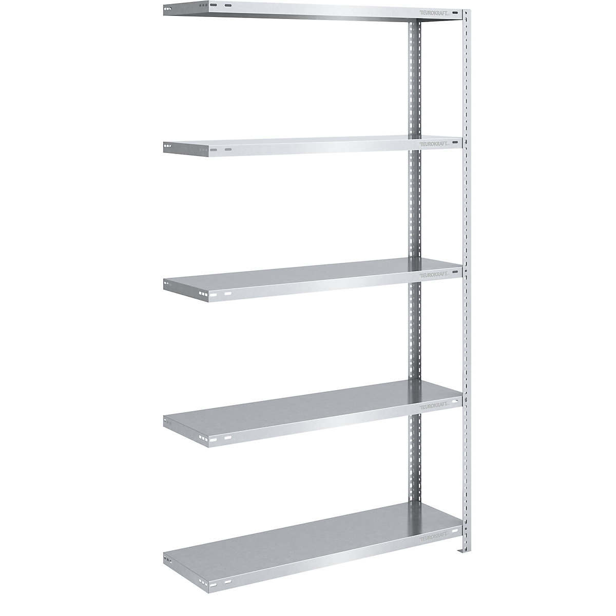 Bolt-together storage shelving, zinc plated, medium duty – eurokraft pro, shelf unit height 2000 mm, shelf width 1000 mm, depth 400 mm, extension shelf unit-3