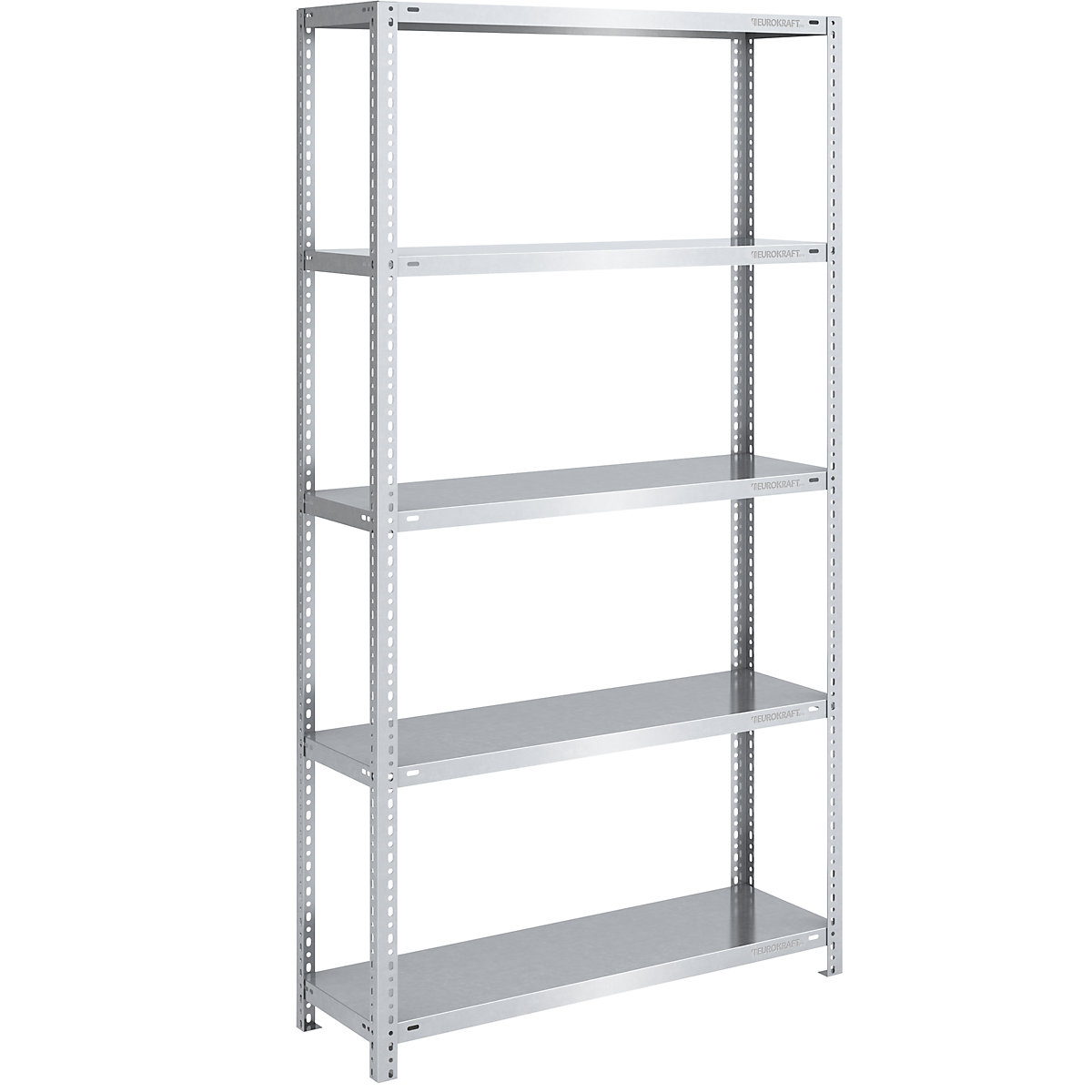 Bolt-together storage shelving, zinc plated, medium duty – eurokraft pro, shelf unit height 2000 mm, shelf width 1000 mm, depth 400 mm, standard shelf unit-11