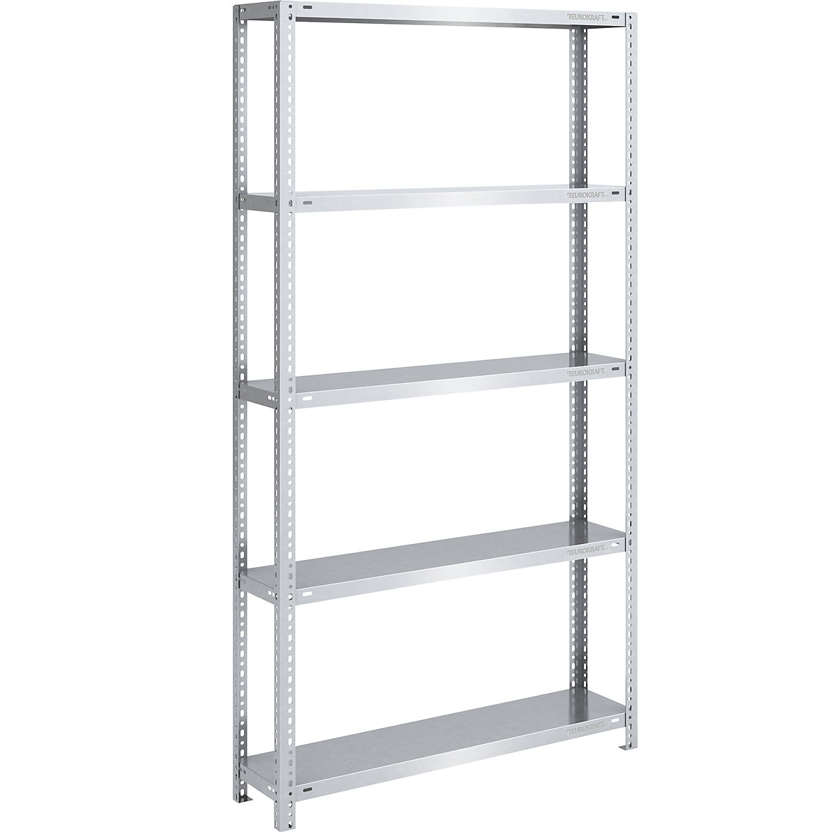 Bolt-together storage shelving, zinc plated, medium duty – eurokraft pro, shelf unit height 2000 mm, shelf width 1000 mm, depth 300 mm, standard shelf unit-4