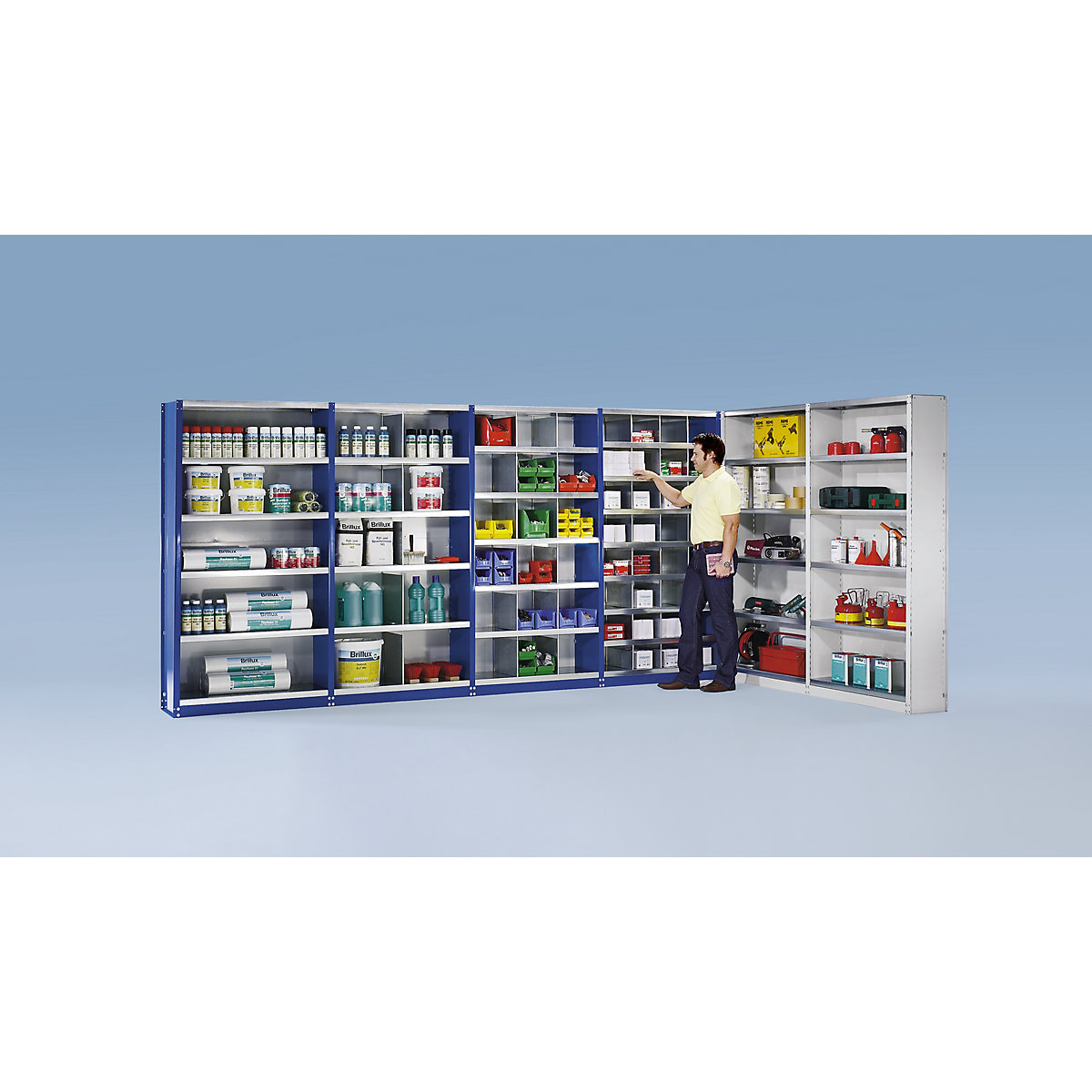 Boltless shelf unit system, shelf unit height 1990 mm – eurokraft pro (Product illustration 11)-10